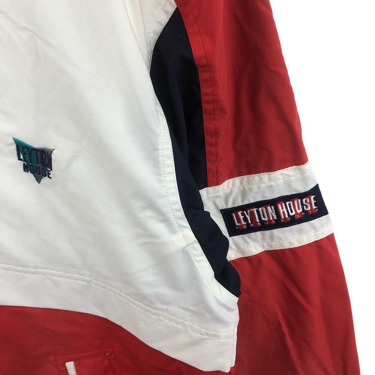 Vintage Vintage 90s LEYTON HOUSE Windbreaker Jacket Motosports Size US L / EU 52-54 / 3 - 3 Thumbnail