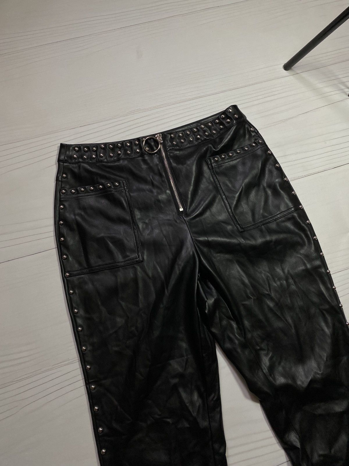 Killstar Killstar faux leather flared gothic pants Size 27" / US 4 / IT 40 - 8 Thumbnail