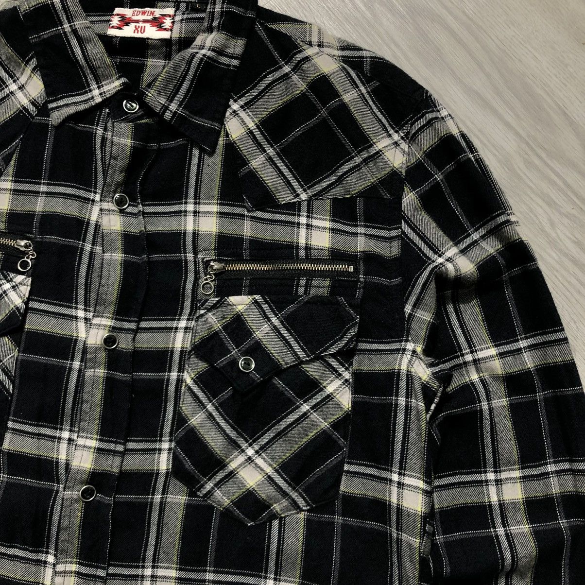 Edwin 2000s Edwin Japan Western Cowboy Button Up Shirt Black Size US L / EU 52-54 / 3 - 8 Thumbnail