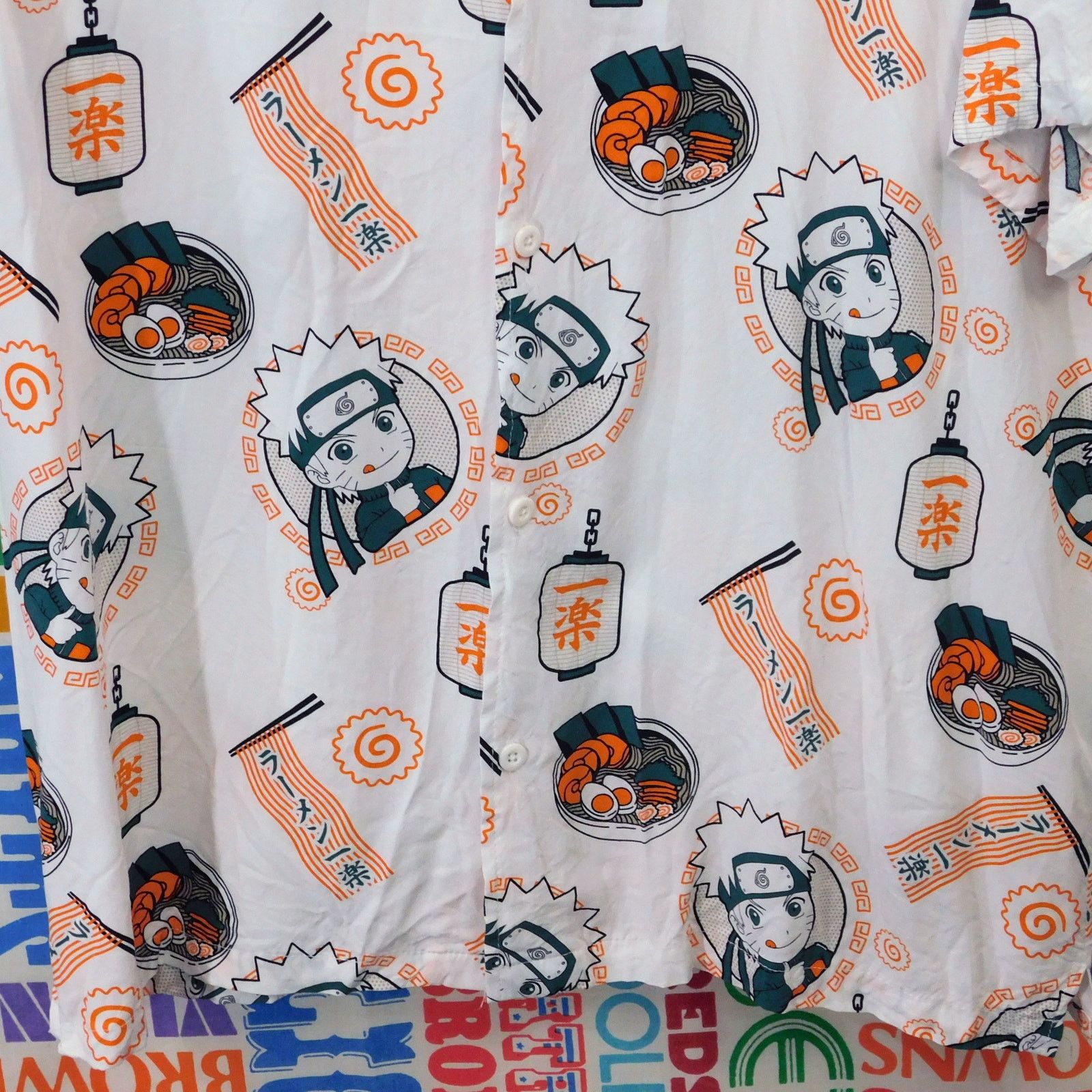 Other Naruto AOP Short Sleeve Button Down Shirt Size L White Size US L / EU 52-54 / 3 - 5 Thumbnail
