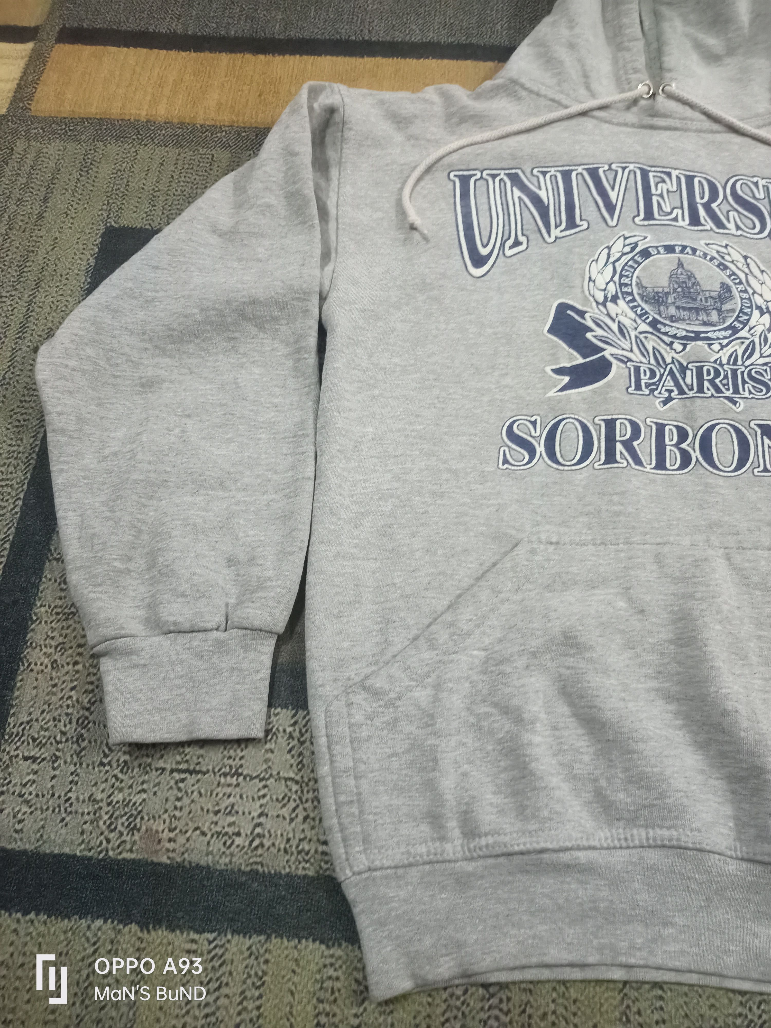 Vintage Universite of Paris Sorbonne France Gray Hoodie Sweatshirt Size US S / EU 44-46 / 1 - 4 Thumbnail
