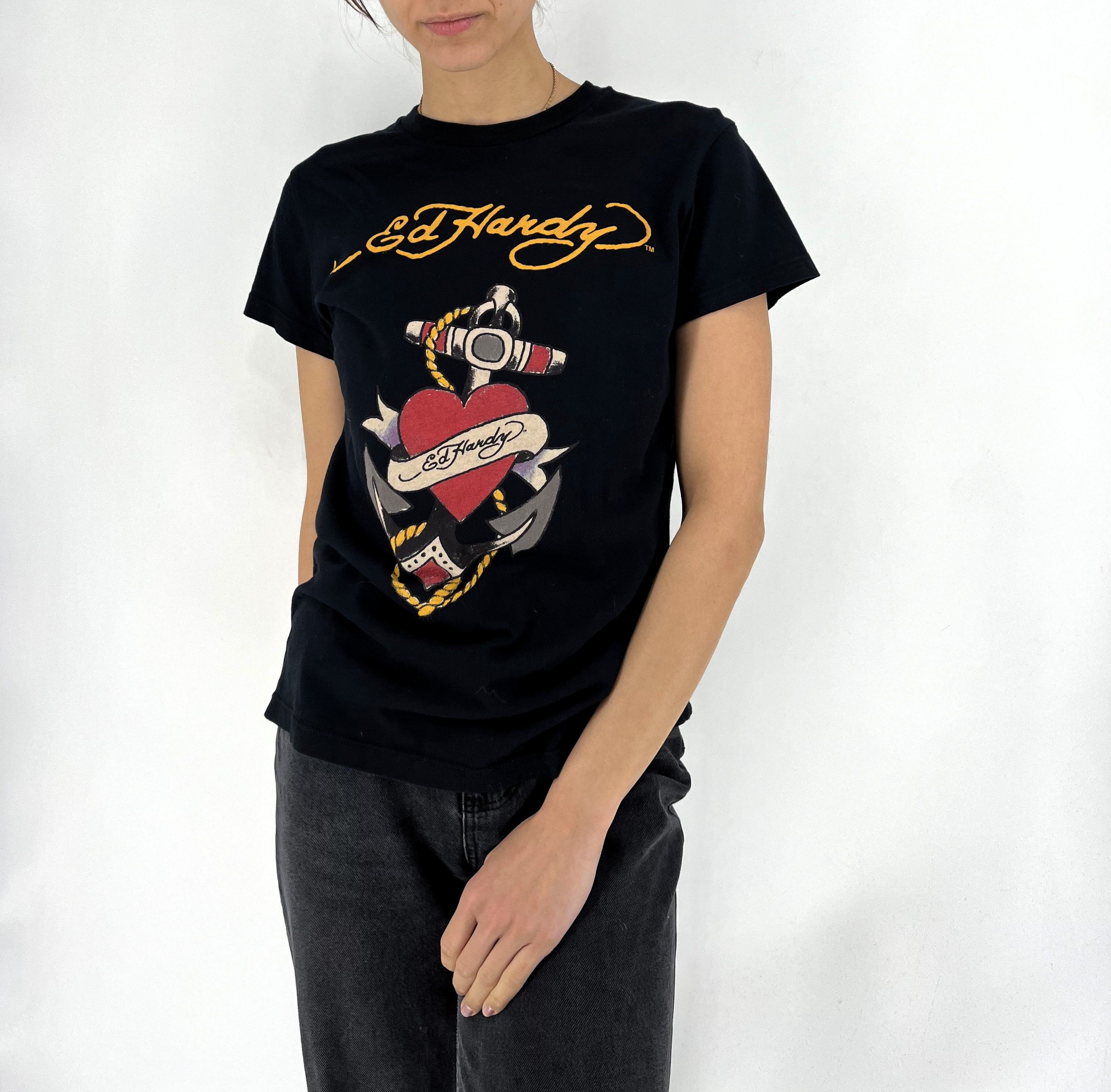 Christian Audigier Vintage Y2K Christian Audigier Women’s Rhinestones T-Shirt Size M / US 6-8 / IT 42-44 - 1 Thumbnail