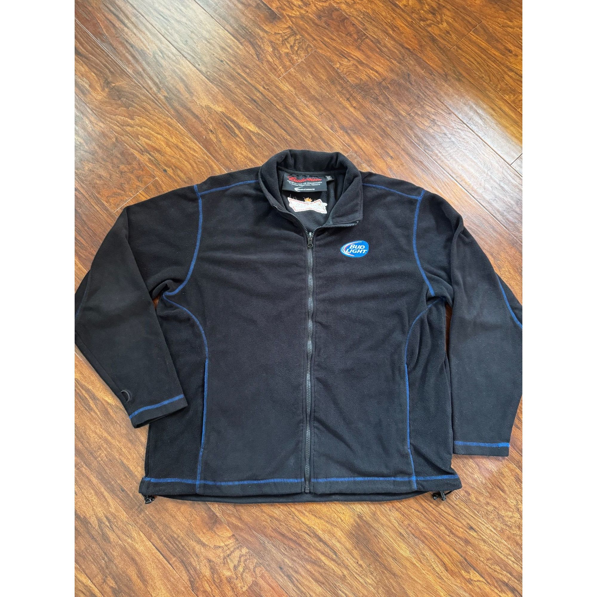 Budweiser Vintage Budweiser Bud Light Fleece Zip up jacket Large embro Size US L / EU 52-54 / 3 - 1 Thumbnail