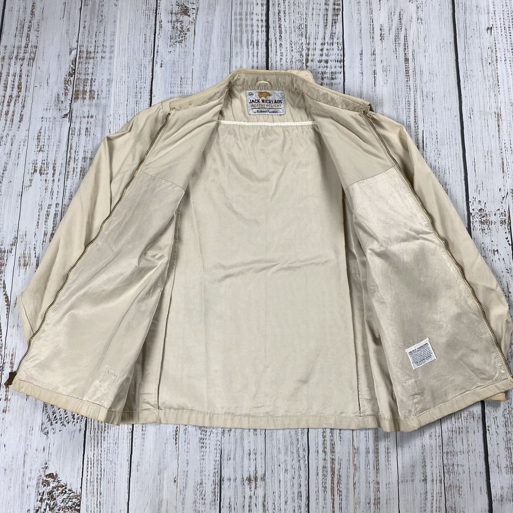 Vintage VTG 60S JACK NICKLAUS GOLF LIGHTWEIGHT JACKET CRUISER MENS CREAM 36 S/M GRIPPER ZIPPER ELVIS GABARDINE GOLFING BOMBER JACKET/COAT Size US S / EU 44-46 / 1 - 6 Thumbnail
