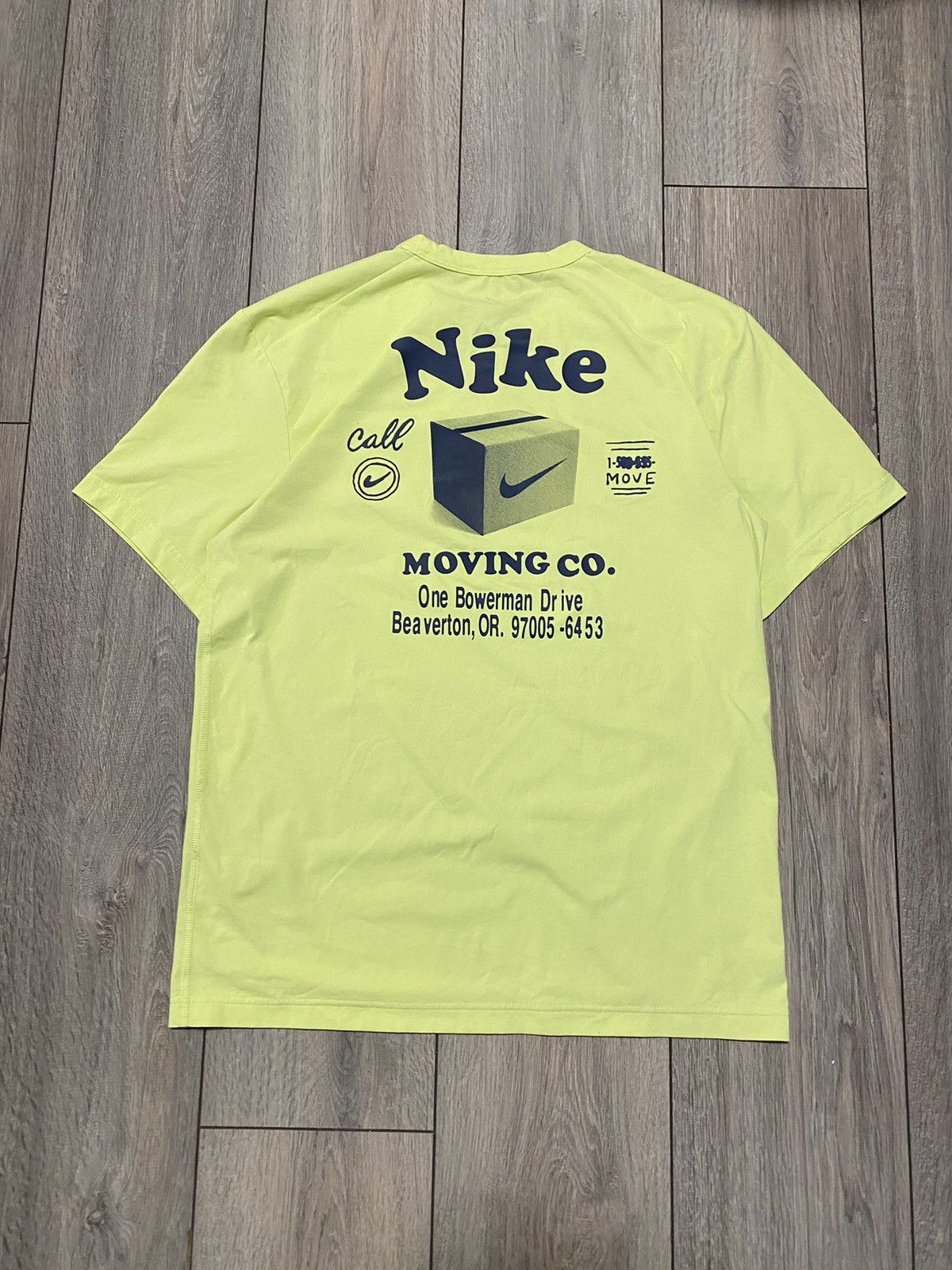Nike T-Shirt Nike Label Here Hyvers Moving Dry-Fit Light Lemon Size US S / EU 44-46 / 1 - 1 Thumbnail