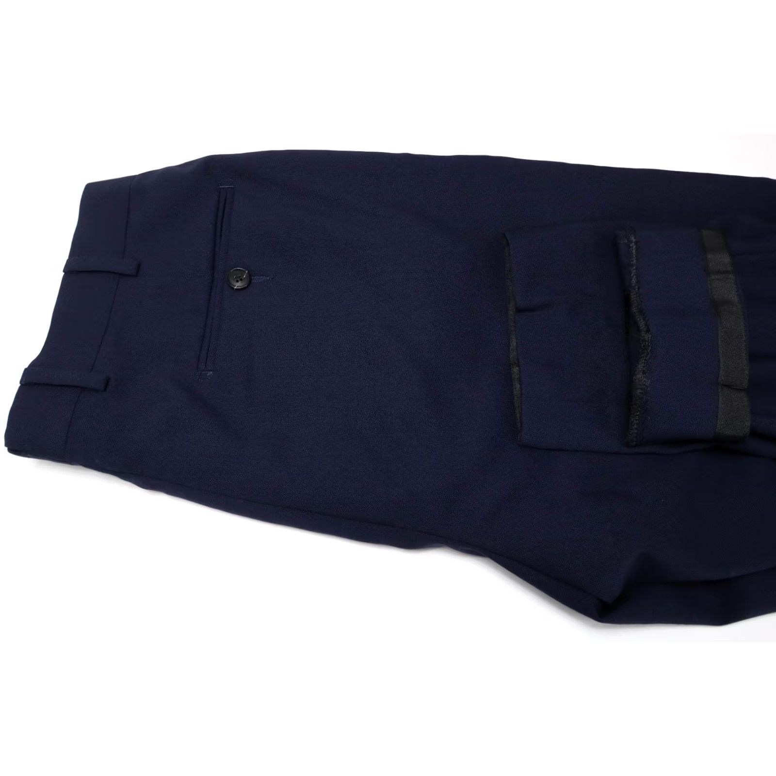 Suitsupply SUITSUPPLY Brescia Trousers Men's UK 32 Navy Blue Pleated Zip Fly Pure Wool Size US 32 / EU 48 - 6 Thumbnail