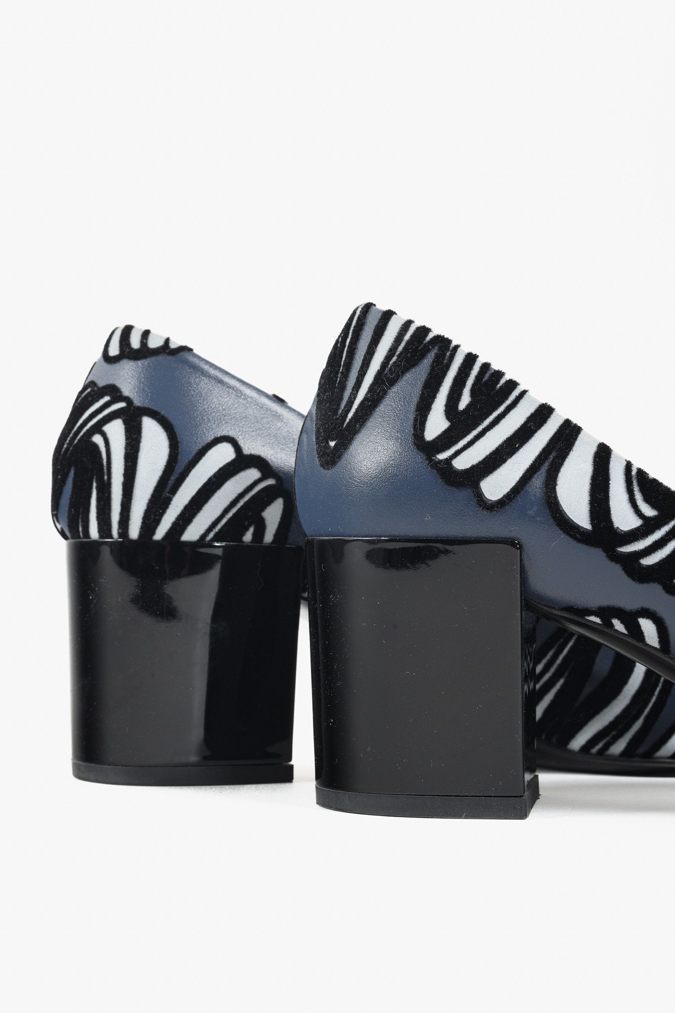 Pierre Hardy Pierre Hardy Leather Velvet Striped Heels Size US 11 / IT 41 - 8 Thumbnail