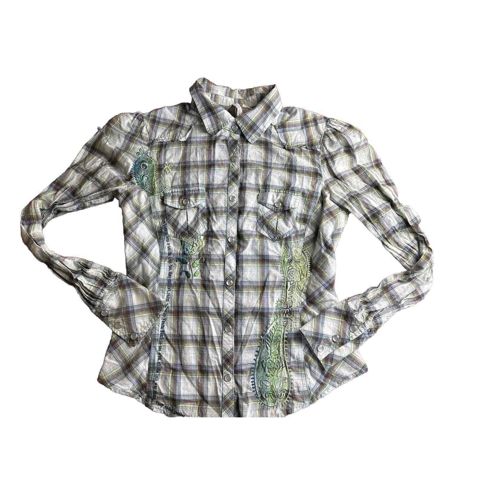 Johnny Was Johny Was 3J Workshop Women’s Plaid Embroidered Shirt Venice Size S / US 4 / IT 40 - 7 Thumbnail