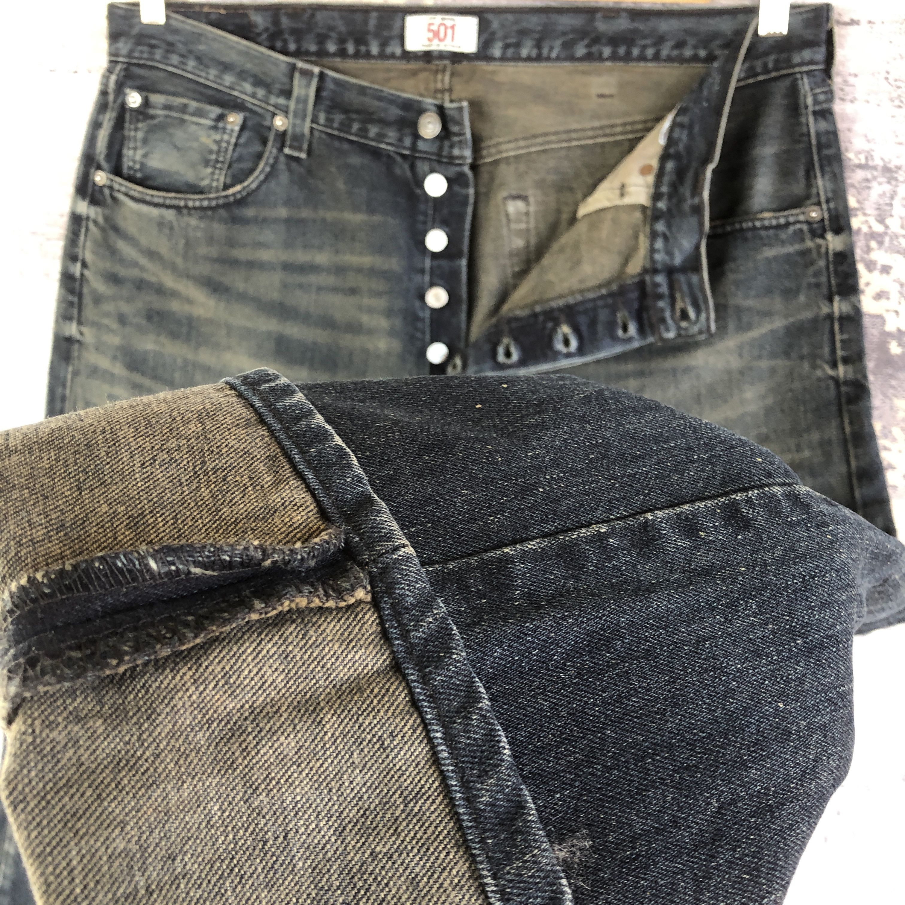 Levi's Vintage Y2K Levis 501 Stonewash Jeans Levi's Faded Denim Size US 38 / EU 54 - 8 Thumbnail