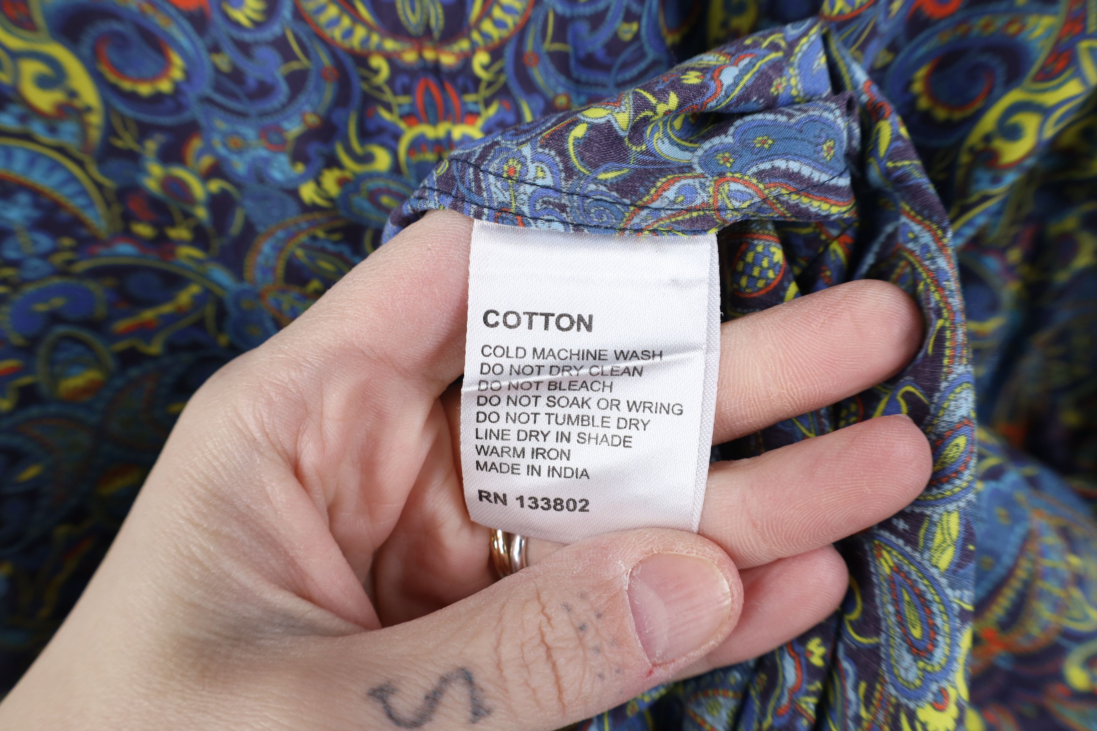 Vintage David Smith Australia Rainbow Paisley Collared Button Shirt Size US XXL / EU 58 / 5 - 10 Thumbnail
