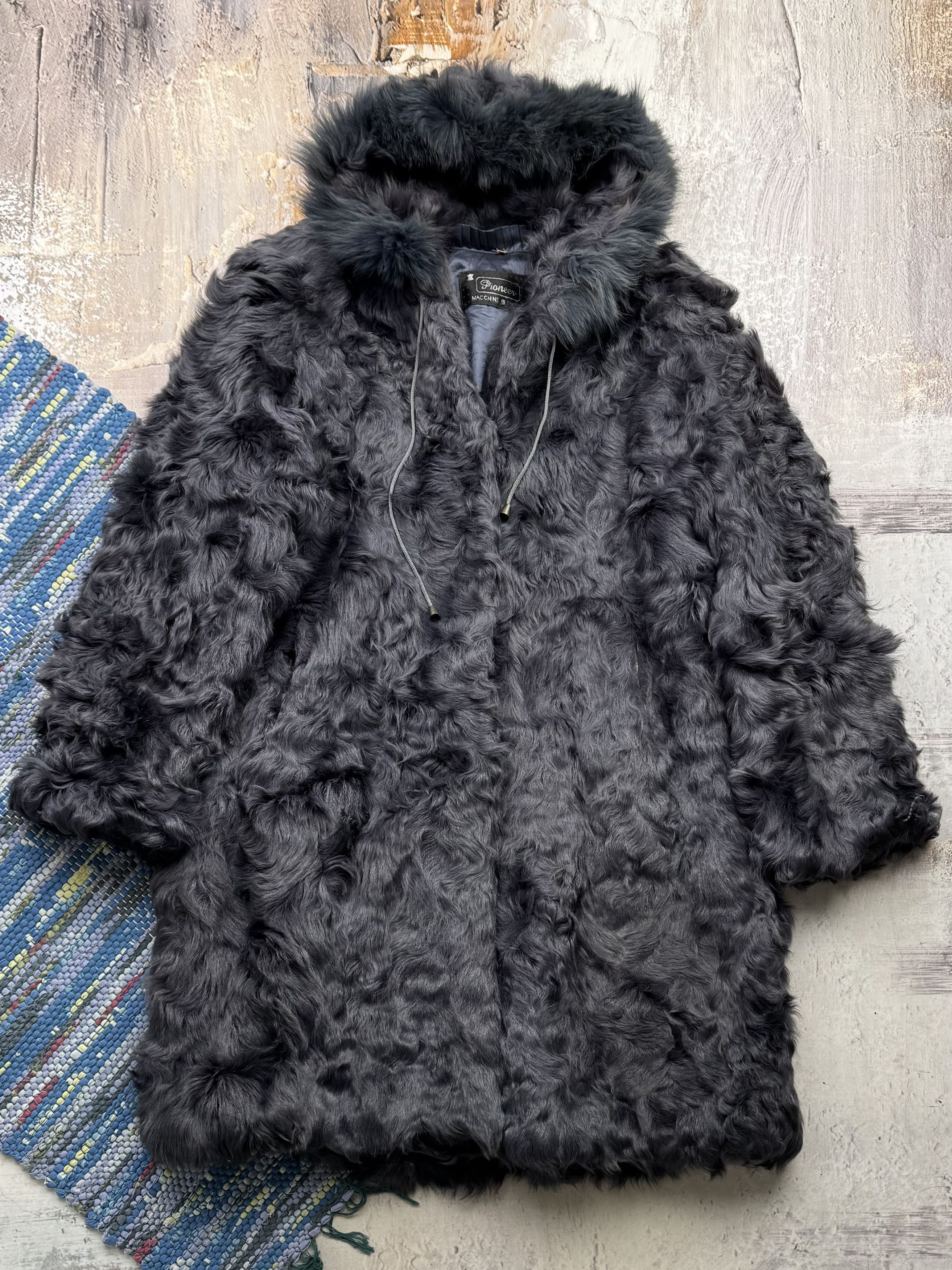 Vintage Real Fur Hooded Coat A723D15