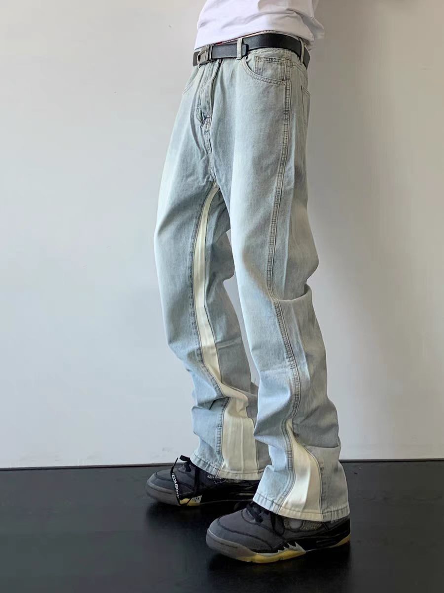 Japanese Brand × Jean West Coast Style Spliced Micro Flare High Street Jeans Size US 31 - 3 Thumbnail