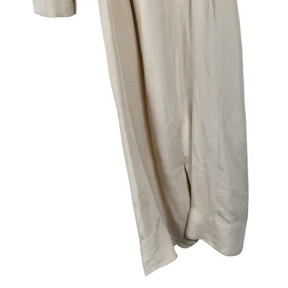 Designer × Tibi TIBI Tie-Belt Cream/Beige Women's Sz 4 Long Sleeve, Mock Nec Size S / US 4 / IT 40 - 10 Thumbnail