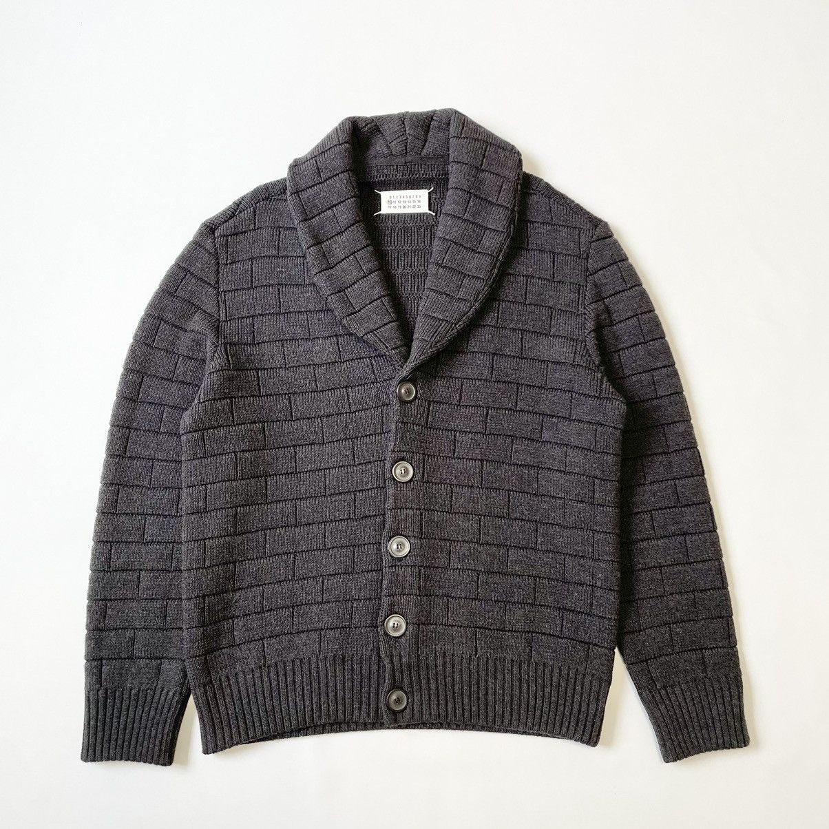 Maison Margiela A/W 08 ‘Shawl Collar’ Grey Wool Cardigan Size US XL / EU 56 / 4 - 1 Thumbnail