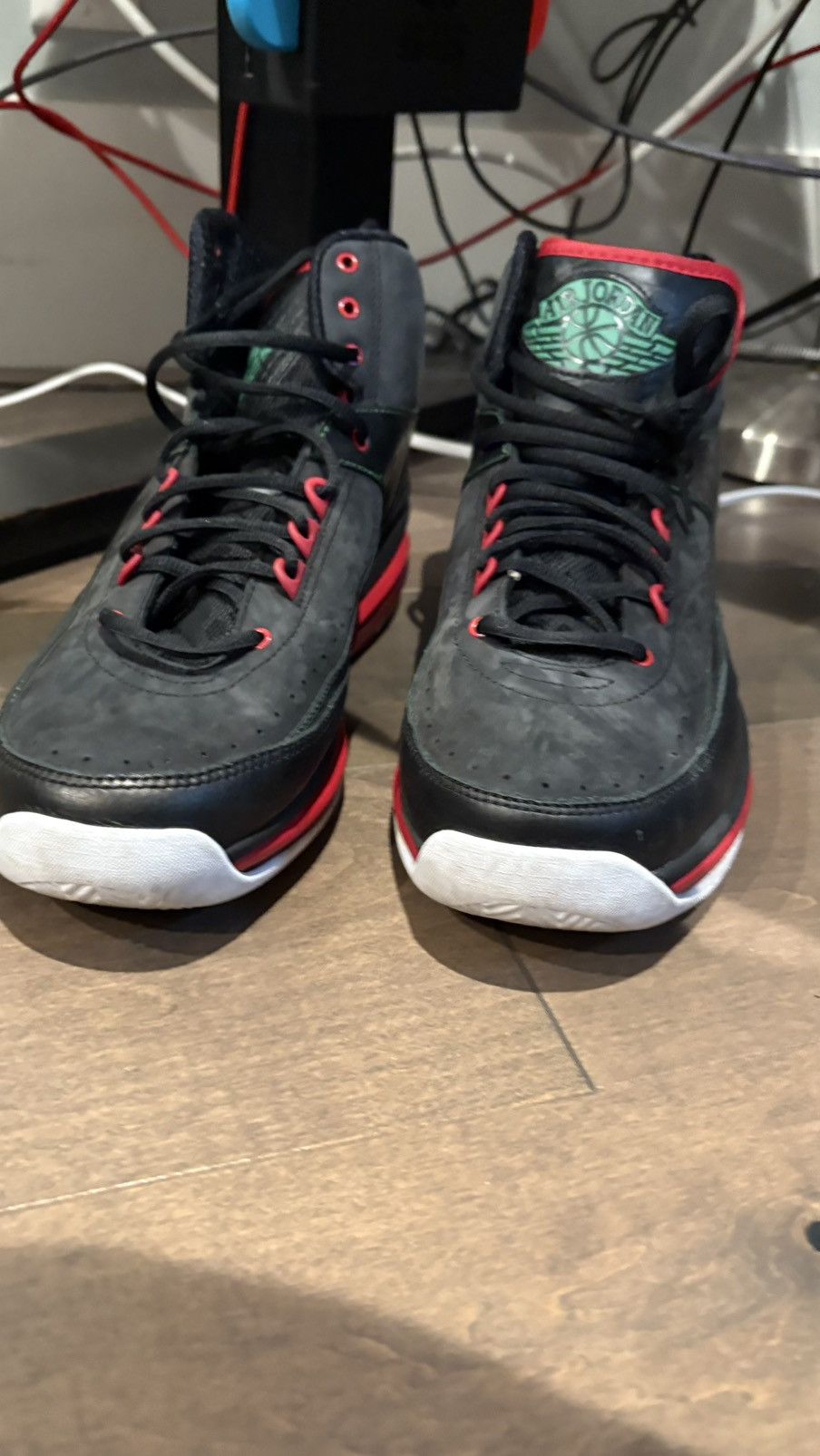 Jordan Brand Nike Air Jordan Retro 2.0 Max Air Black/Red/Green Size US 10.5 / EU 43-44 - 3 Thumbnail
