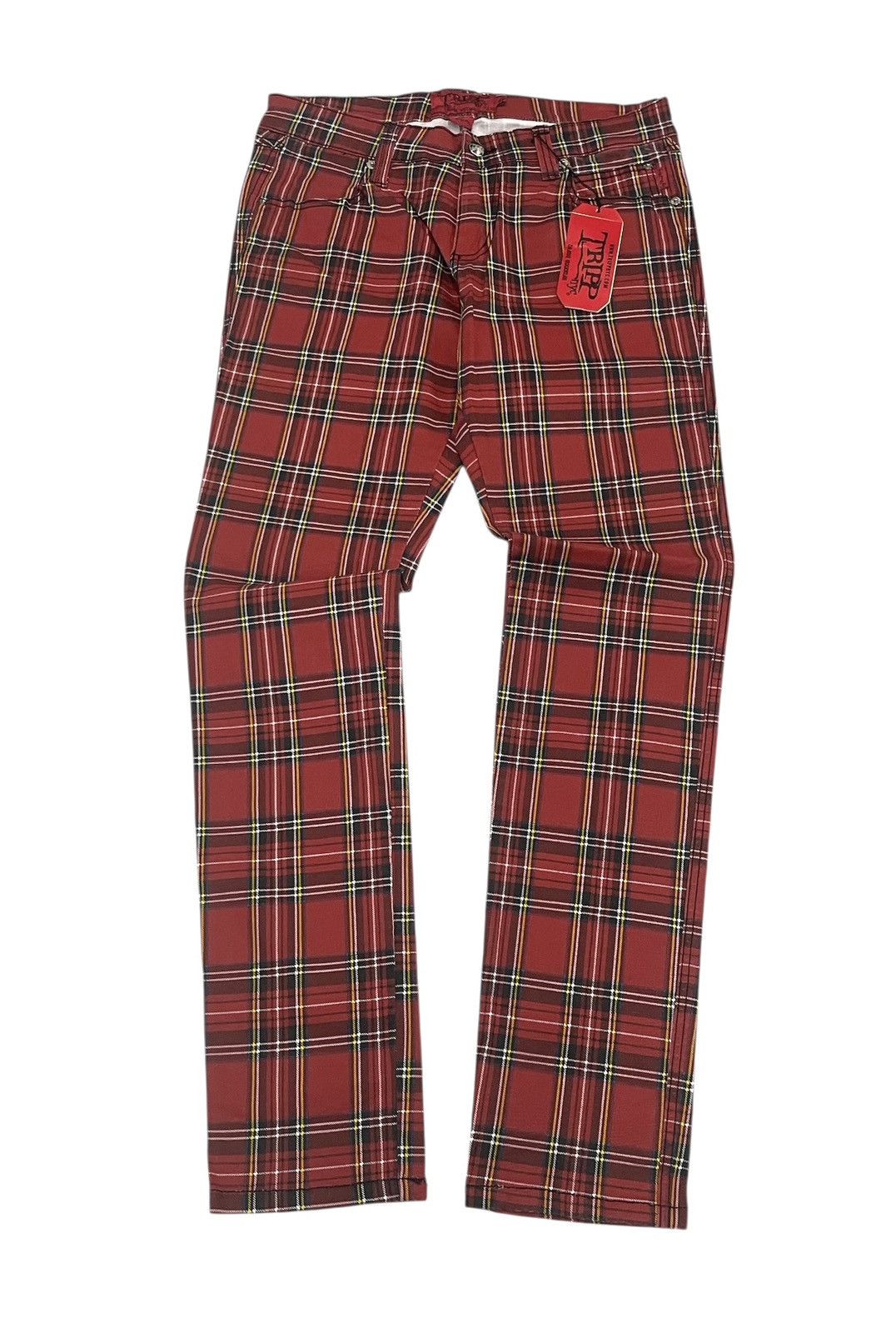 Tripp NYC (NWT) TrippNyc Rockers Red Tartan Plaid Pants Size US 32 / EU 48 - 1 Thumbnail