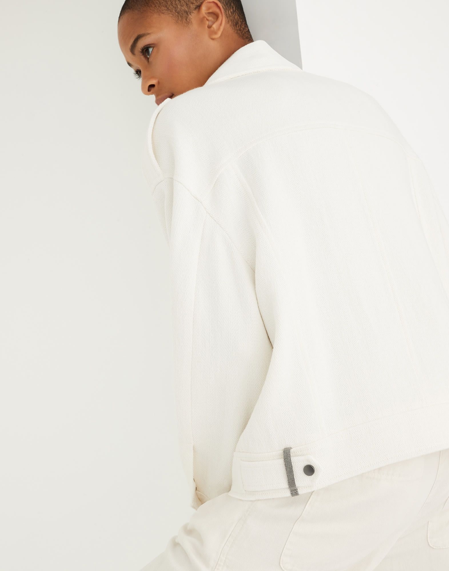 Brunello Cucinelli o1la1rc1a0425 Jacket in White Size S / US 4 / IT 40 - 5 Thumbnail