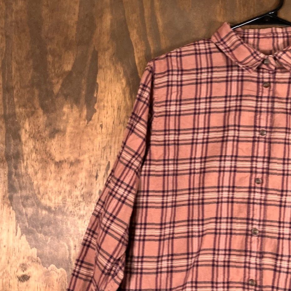 Uniqlo VINTAGE Uniqlo Womens Shirt Brown Plaid Flannel Button-Up Long Sleeve 100% Cotton Small Size S / US 4 / IT 40 - 4 Thumbnail
