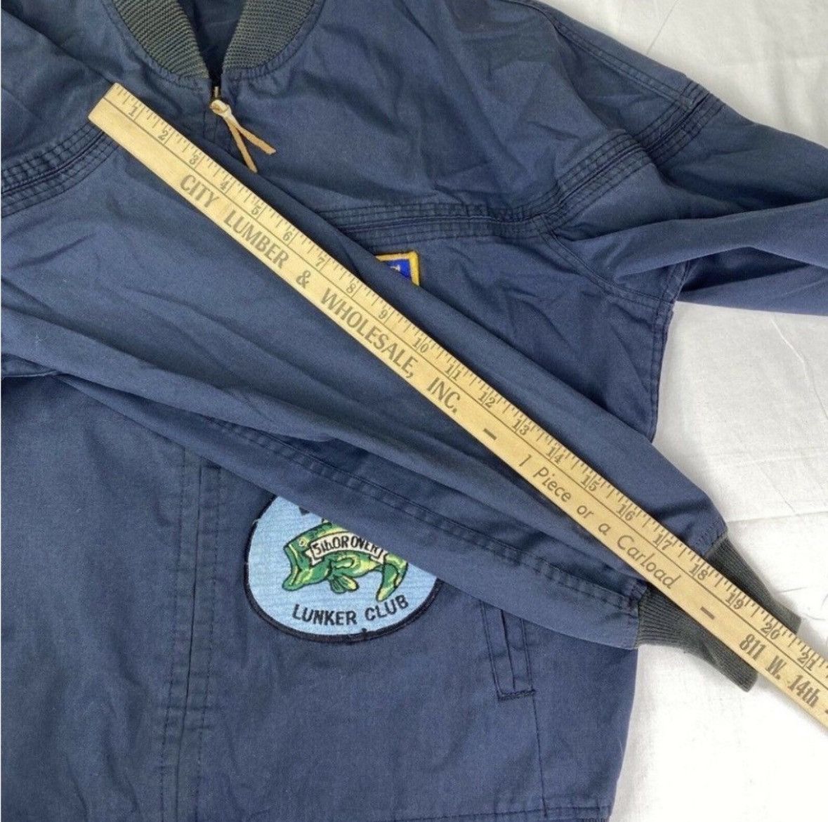 JCPenney × Vintage Vintage Distressed Bomber Jacket Patches J.C. Penney - Blue Size US M / EU 48-50 / 2 - 4 Thumbnail