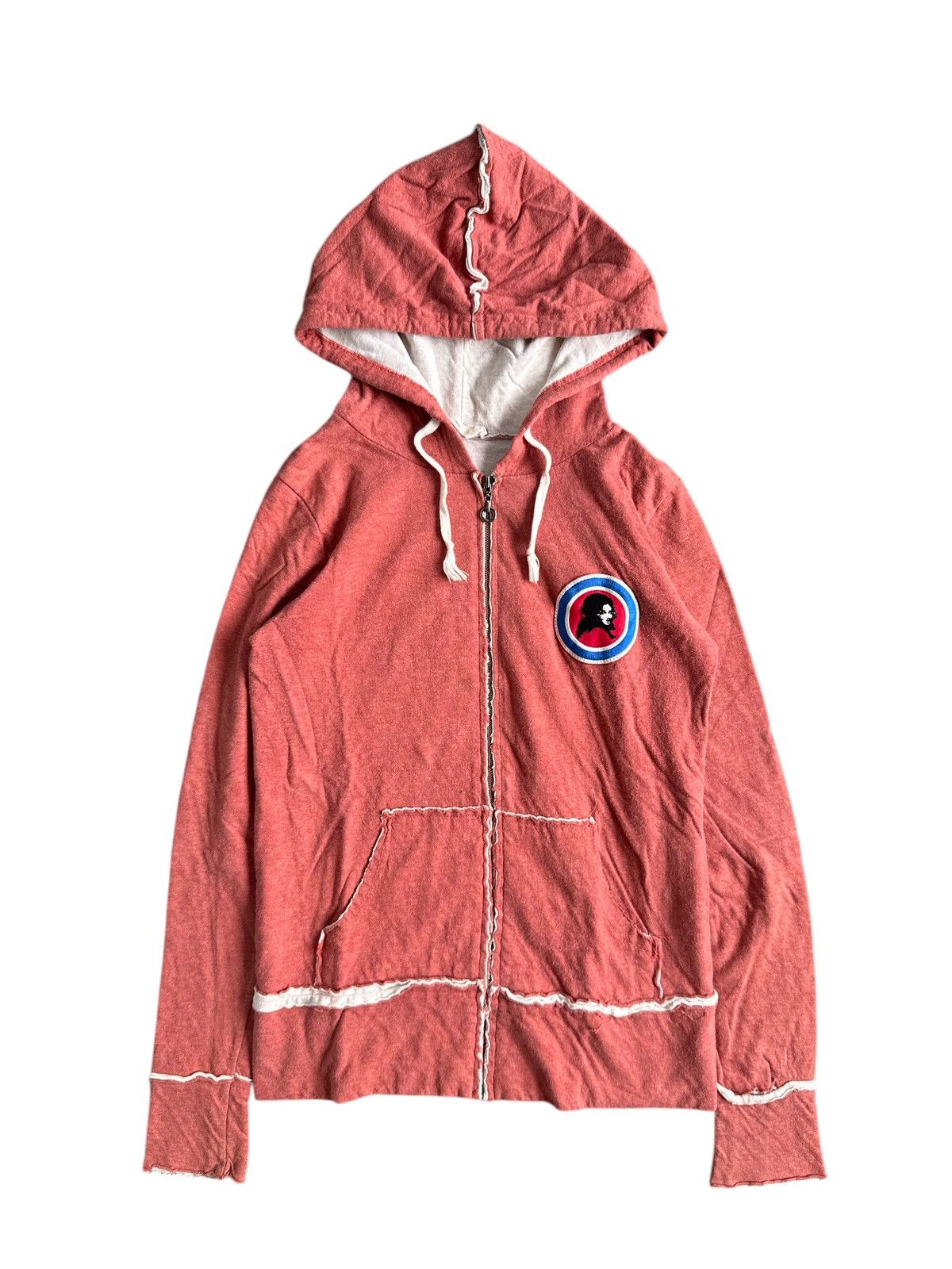 DISTRESSED BY EAGLE ZIP HOODIE HYSTERIC LGB PUNK STYLE