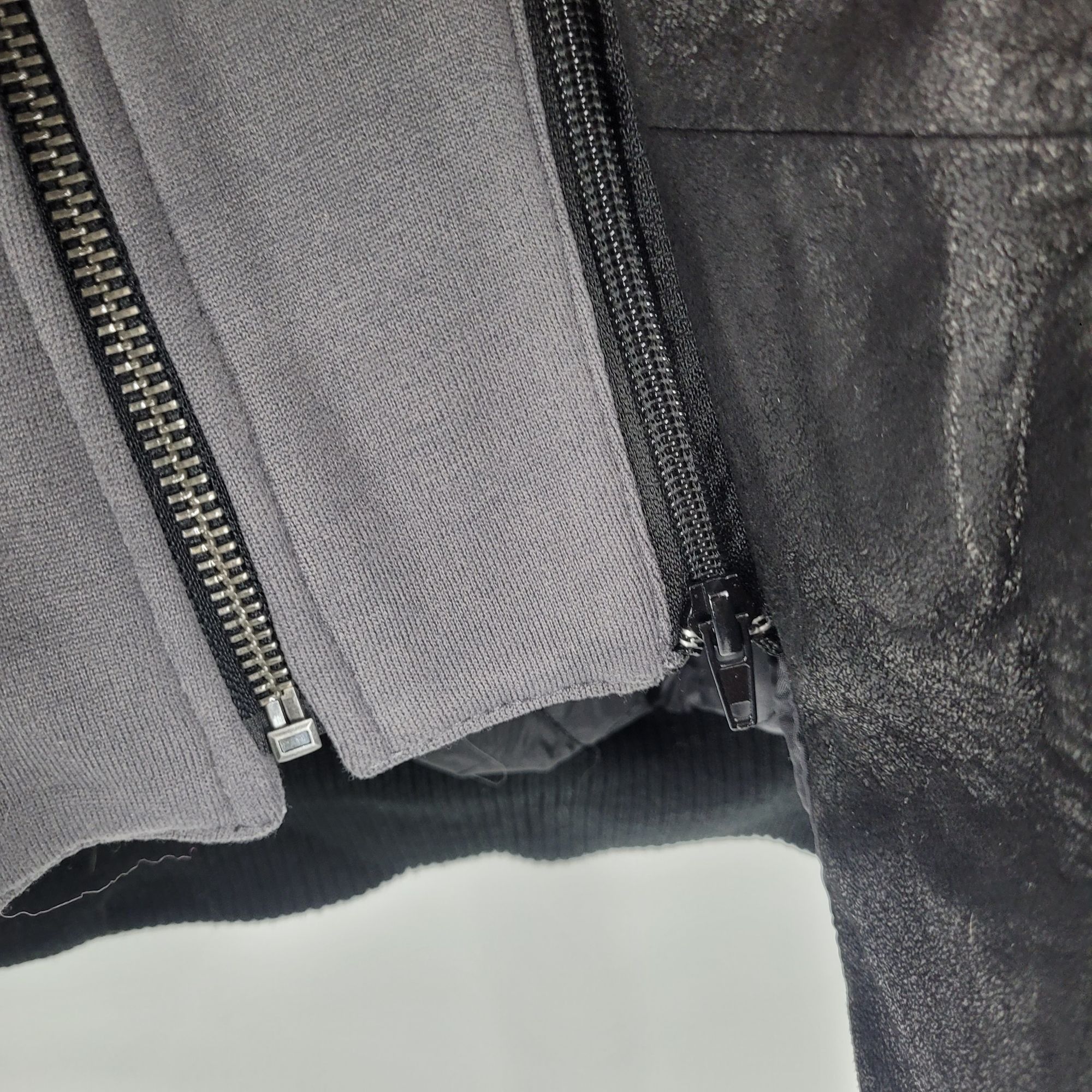 Other Flavor Mens Layered Pig Leather Hoodie Biker Moto Jacket M Size US M / EU 48-50 / 2 - 9 Thumbnail
