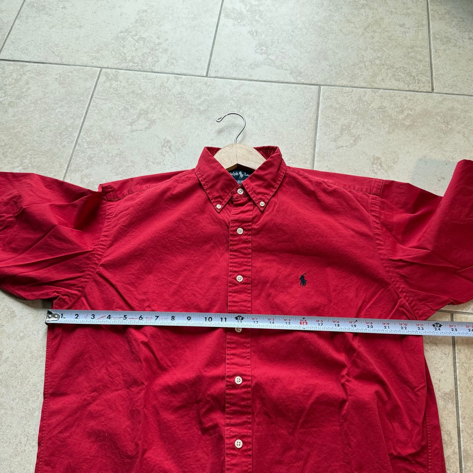 Polo Ralph Lauren vtg Polo Ralph Lauren Blake Longsleeve Button Up Shirt Red Size US M / EU 48-50 / 2 - 7 Thumbnail