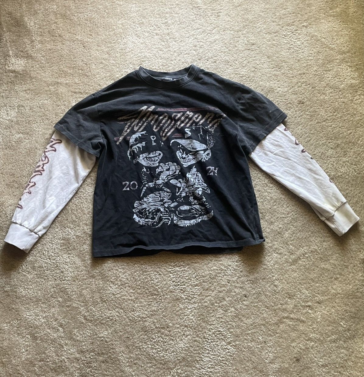 Other prospera graphic black long sleeve shirt with white sleeves Size US S / EU 44-46 / 1 - 1 Thumbnail