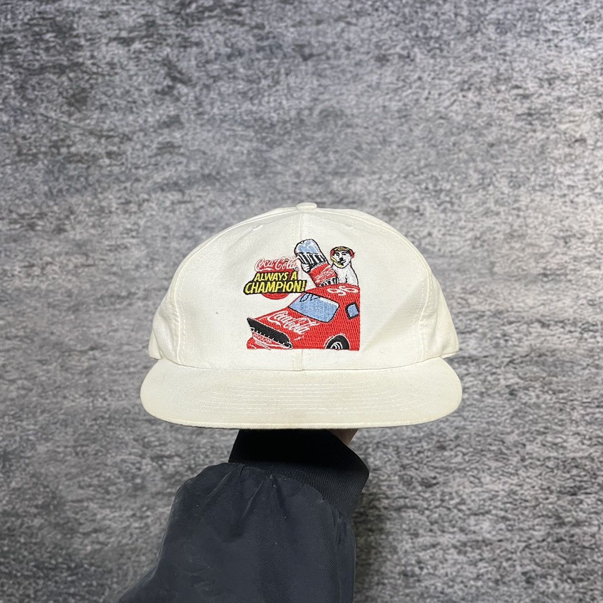 Coca Cola VINTAGE 90s COCA COLA RACING POLAR BEAR SNAPBACK HAT Size ONE SIZE - 1 Thumbnail