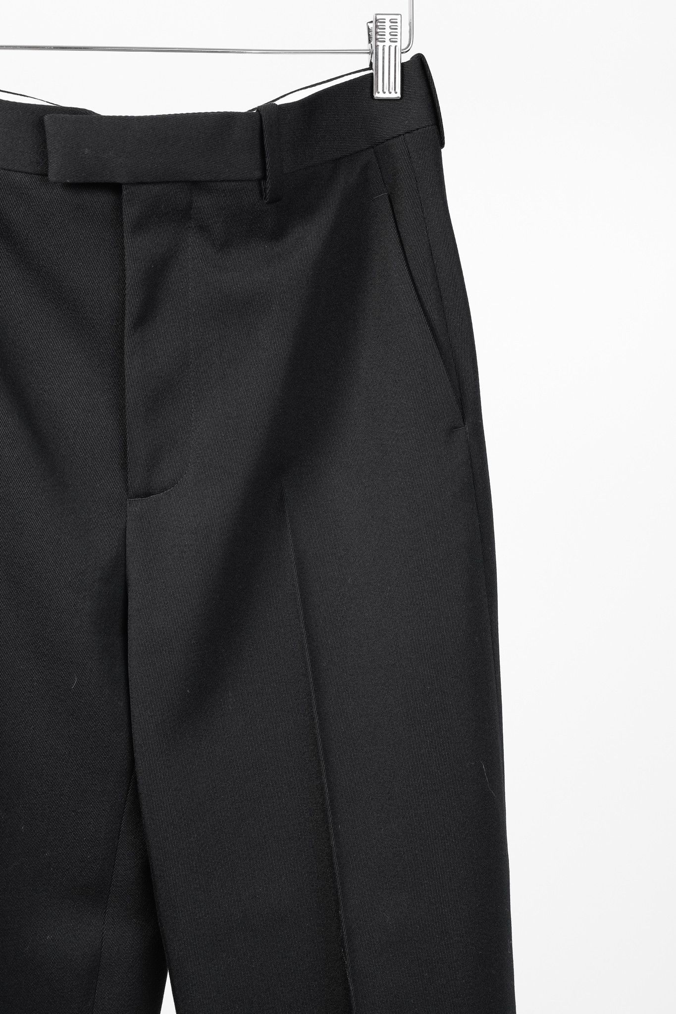 Bottega Veneta Bottega Veneta Black Wool-Twill Wide-Leg Trousers Size 27" / US 4 / IT 40 - 5 Thumbnail