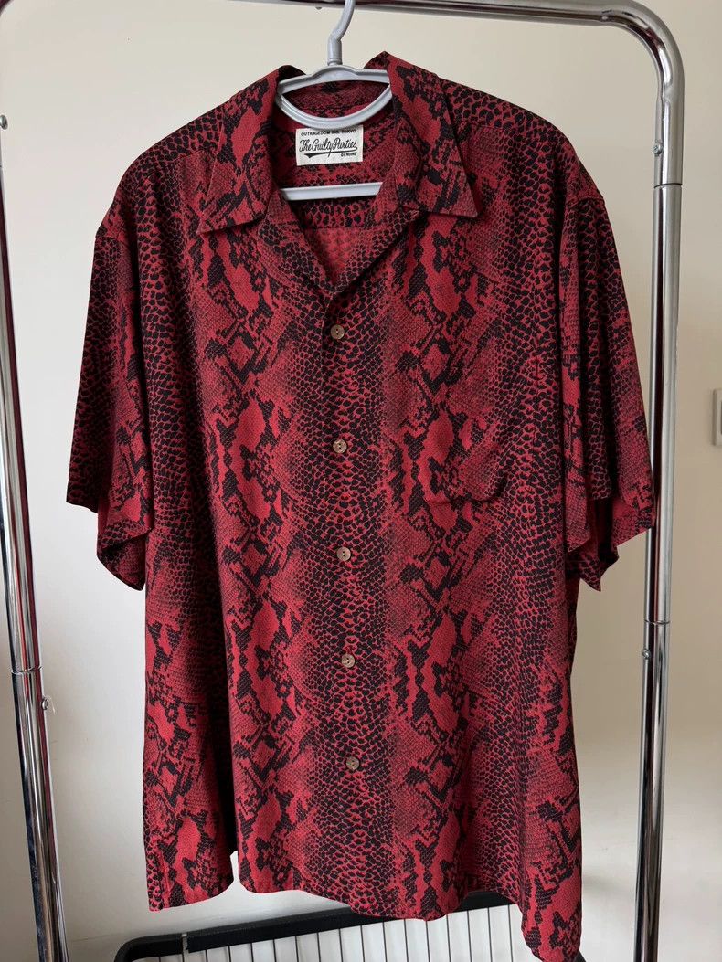 Wacko Maria Wacko Maria 21SS Guilty Parties red snake print short slee Size US XL / EU 56 / 4 - 1 Thumbnail
