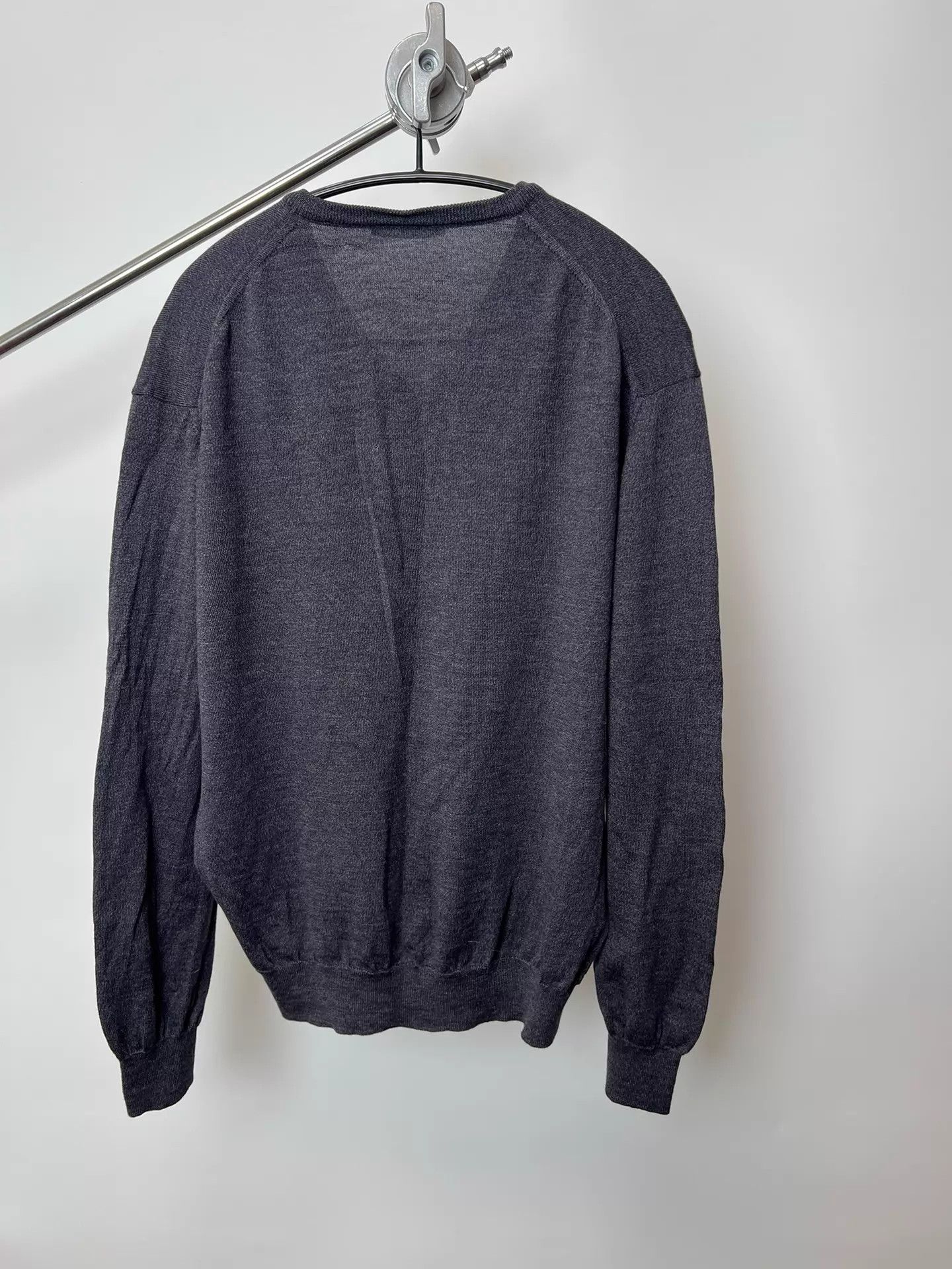 Ermenegildo Zegna Ermenegildo Zegna Wool V-neck Sweater Old Money Yarn Detail Size US L / EU 52-54 / 3 - 5 Thumbnail