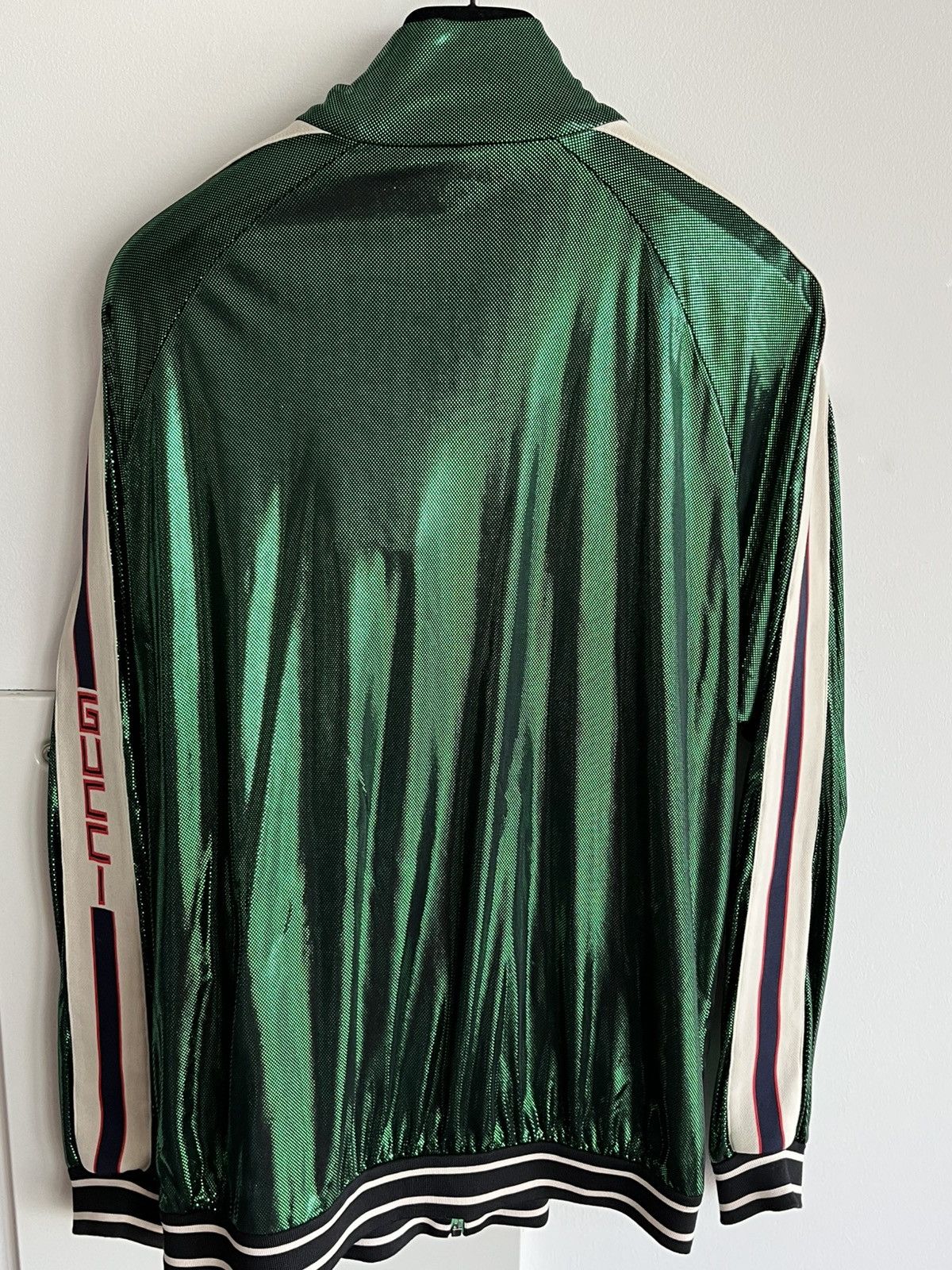 $4k Value Super Runway Gucci Glitter Laminated Track Jacket