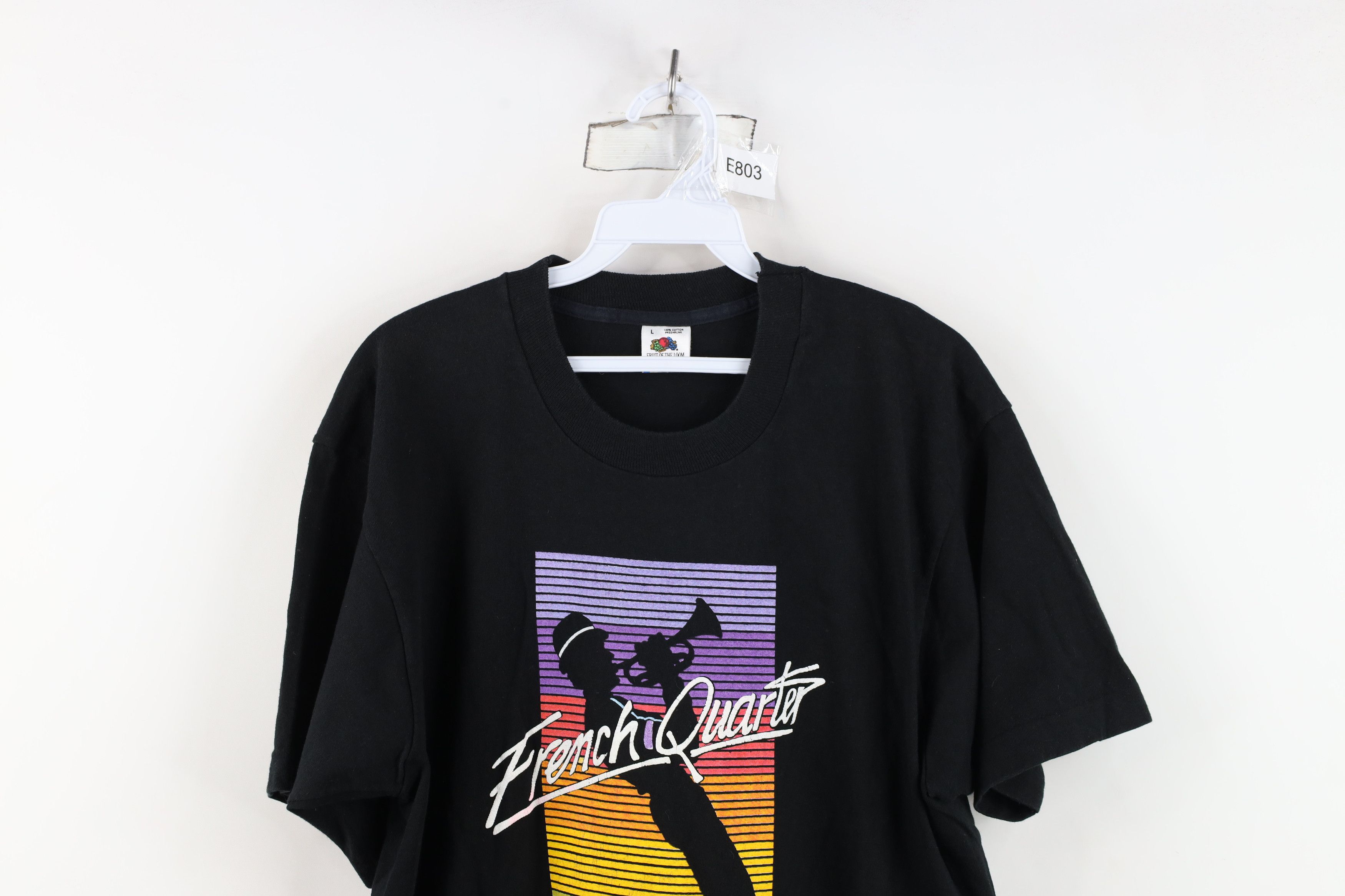 Vintage Vintage 90s Streetwear French Quarter Jazz T-Shirt USA Size US L / EU 52-54 / 3 - 2 Thumbnail