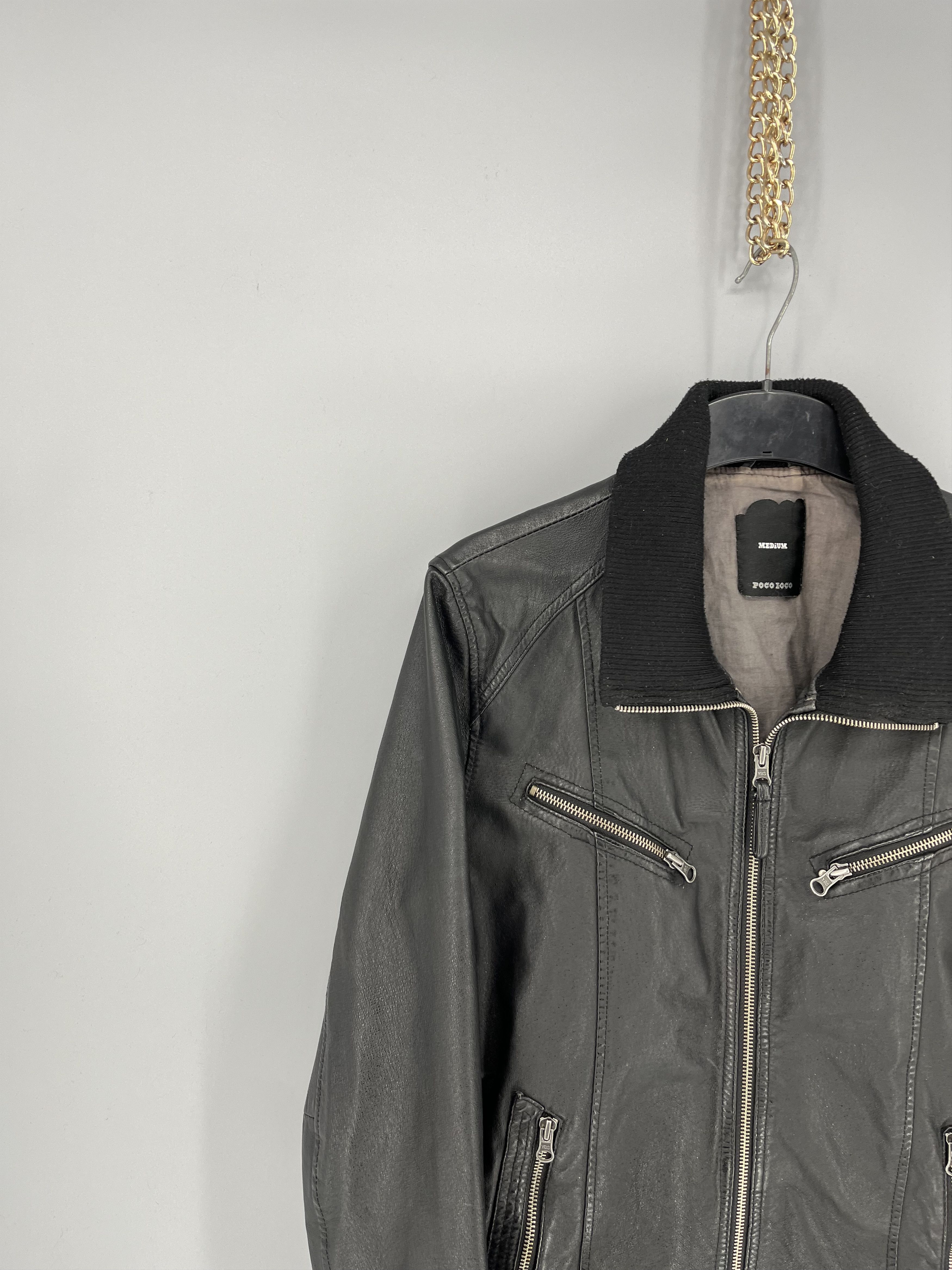 Vintage Poco Loco Leather jacket, koko Motorcycle Motorbike Biking Size US M / EU 48-50 / 2 - 4 Thumbnail