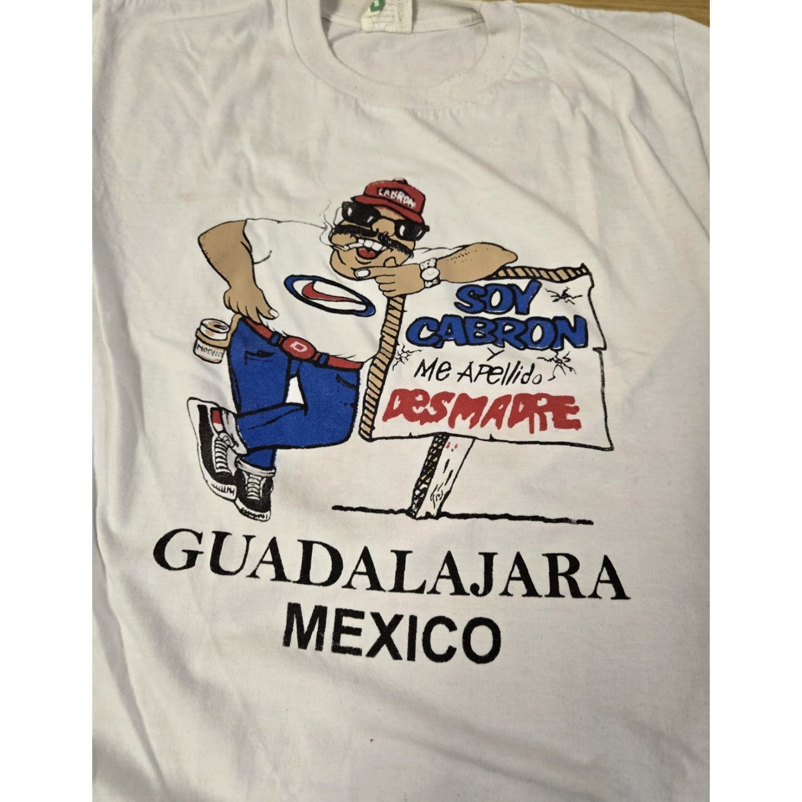Vintage Guadalajara Mexico Shirt Mens Medium White Graphic Souvenir Tee Crew Neck Short Sleeve Graphic Print Size US M / EU 48-50 / 2 - 2 Thumbnail