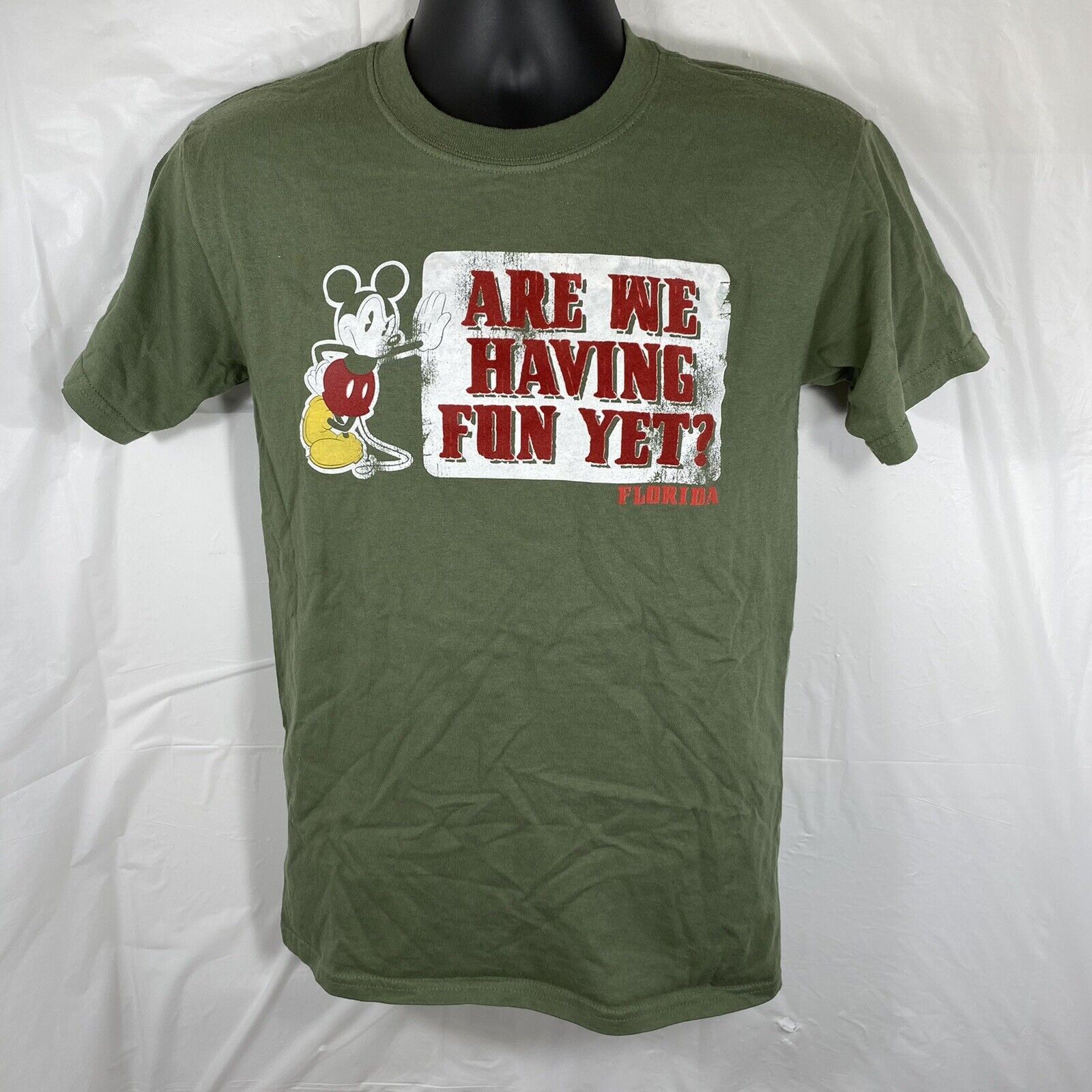 Disney Disney Mickey Mouse “Are We Having Fun Yet” Graphic T Shirt Size US S / EU 44-46 / 1 - 1 Thumbnail