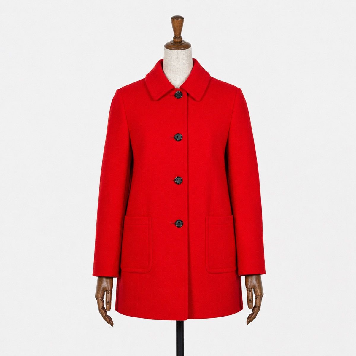 Aquascutum Aquascutum Wool Elastane Red Regular Coat Size 14 / M-L Size XL / US 12-14 / IT 48-50 - 1 Thumbnail