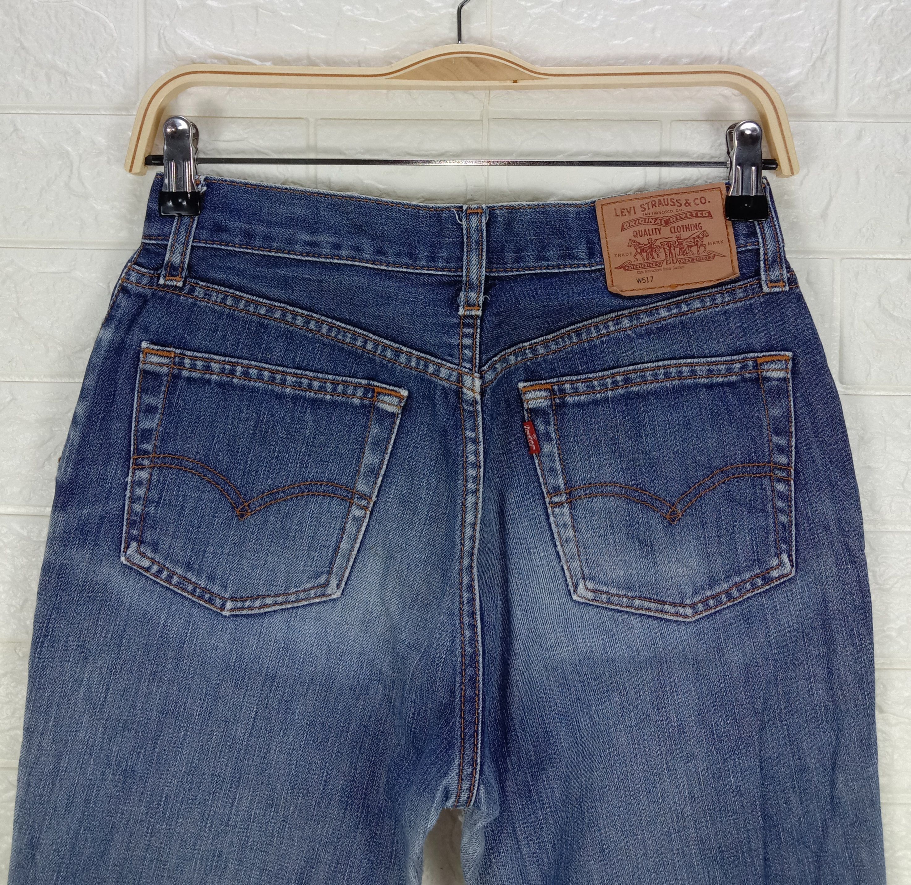 Levi's Vintage Levi's 517 Flare Jeans Faded Blue Denim Size 28" / US 6 / IT 42 - 6 Thumbnail