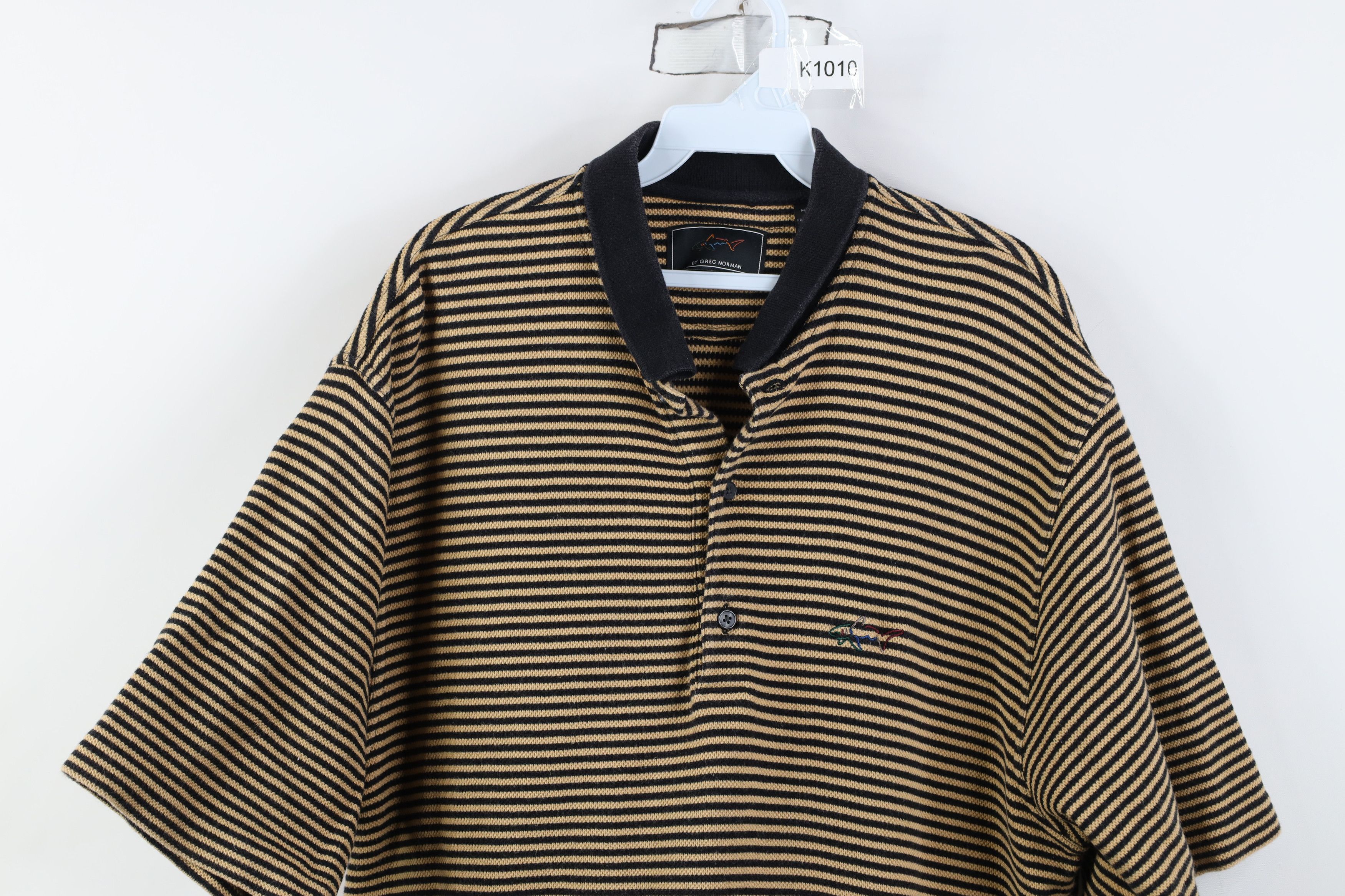 Vintage Vintage 90s Streetwear Thermal Knit Collared Golf Polo Shirt Size US L / EU 52-54 / 3 - 2 Thumbnail
