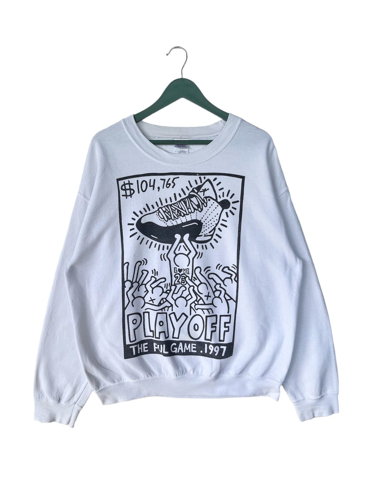 Keith Haring Vintage Pop Art Air Jordan Sweatshirt Size US L / EU 52-54 / 3 - 1 Thumbnail