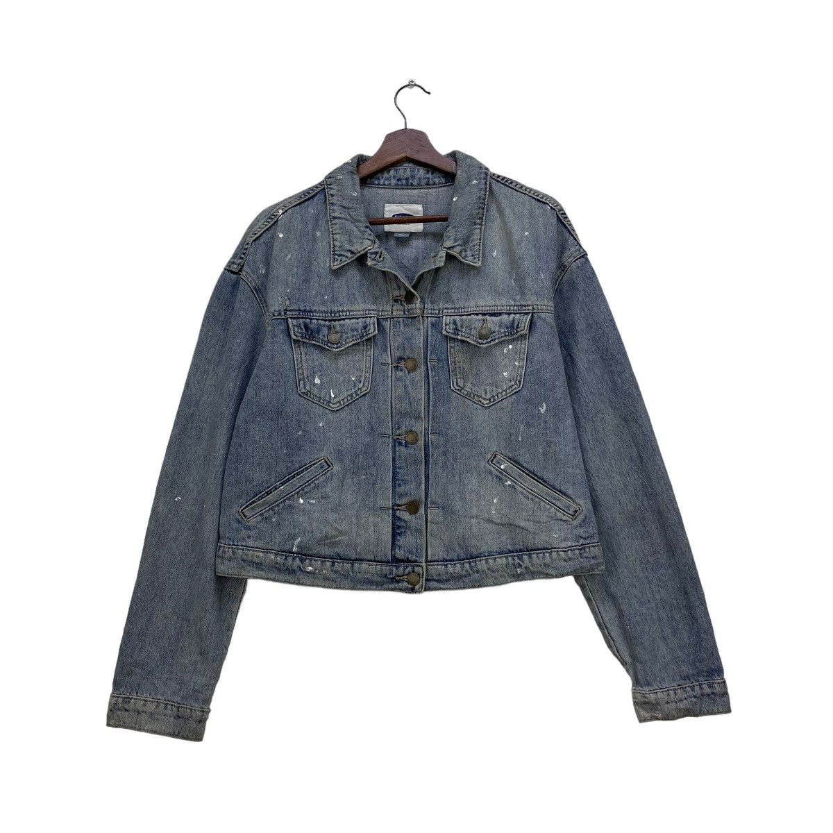 Japanese Brand Old Navy Splash Painting Denim Jacket Size M / US 6-8 / IT 42-44 - 1 Thumbnail