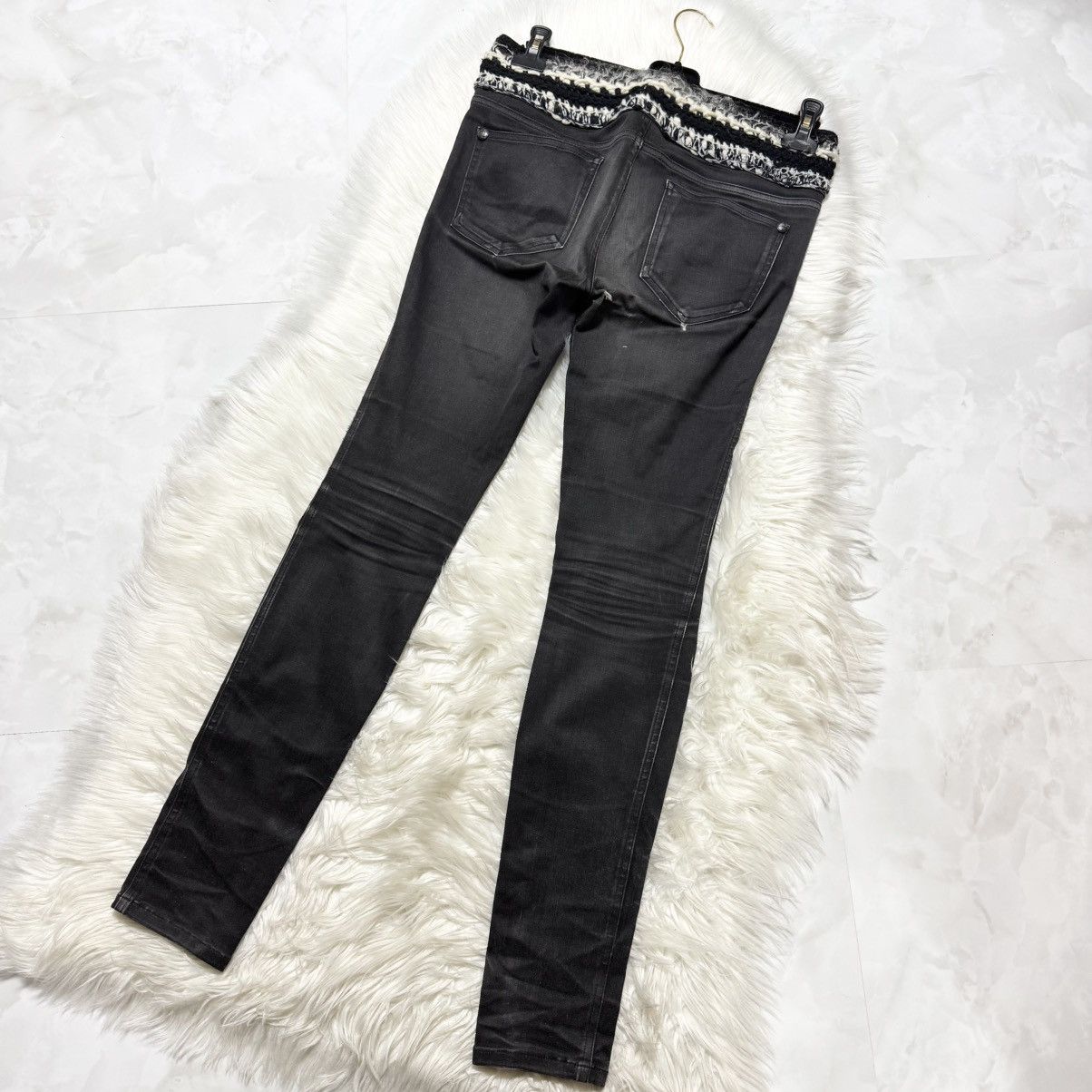 Chanel Chanel COCO button waist tweed stretch denim pants jeans Size 26" / US 2 / IT 38 - 6 Thumbnail