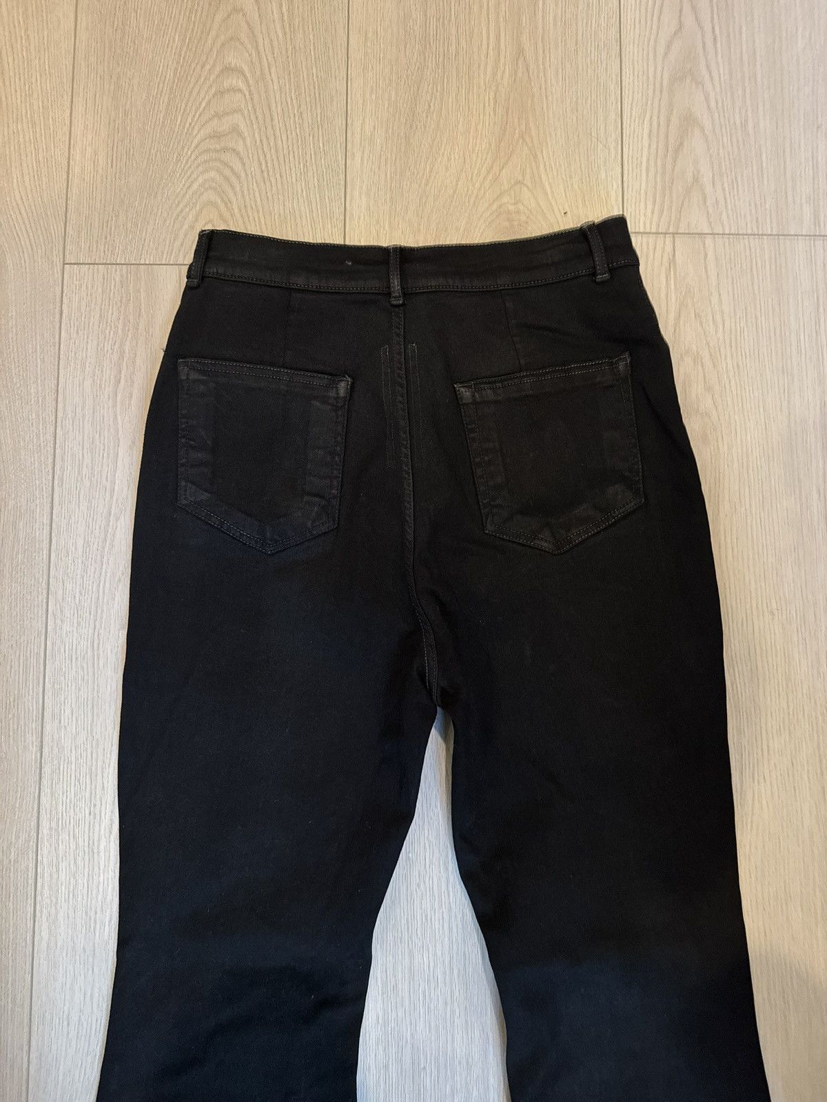 Rick Owens Drkshdw Rick Owens Black Whiskered Flared Jeans Size US 31 - 14 Thumbnail