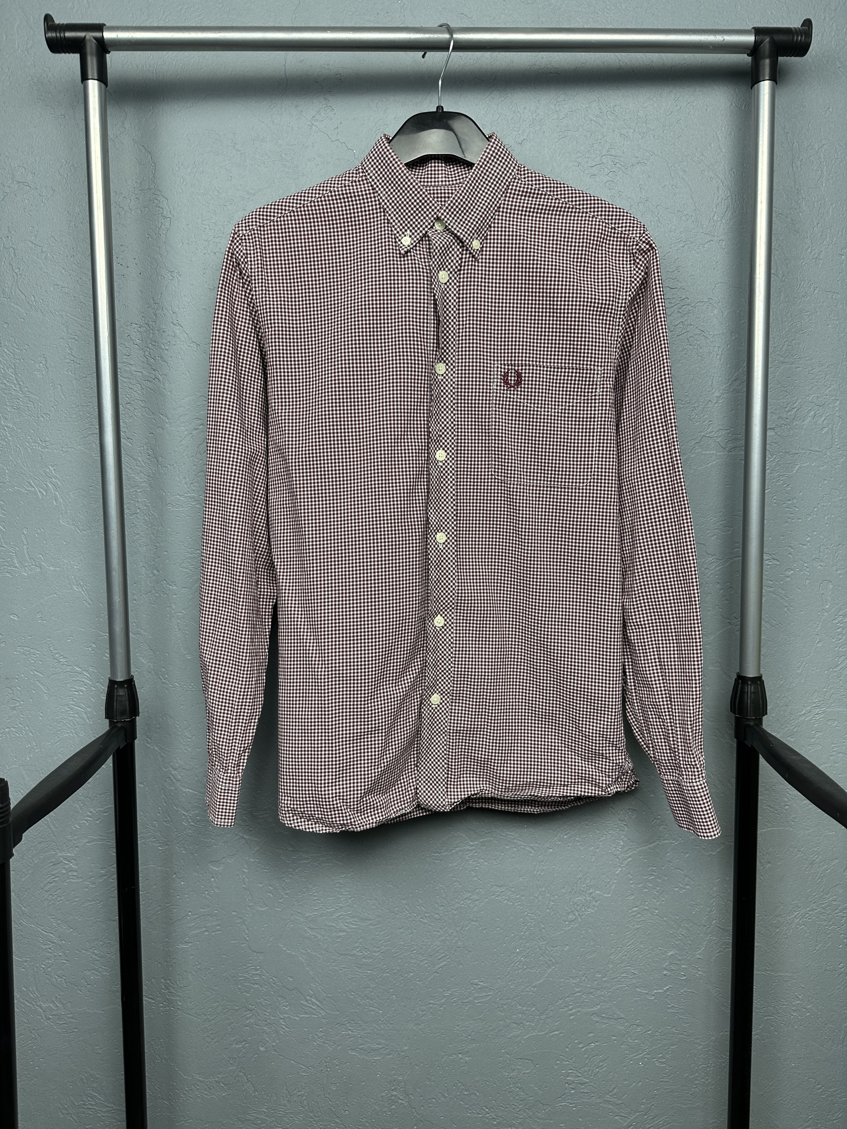 Fred Perry × Vintage Fred Perry Vintage Mens Long Sleeve Shirt Size US S / EU 44-46 / 1 - 1 Thumbnail