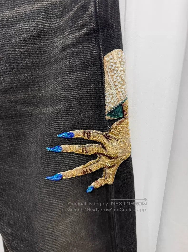 Undercover Undercover size M Ghost Claw Beaded Denim Pants Size US 27 - 3 Thumbnail