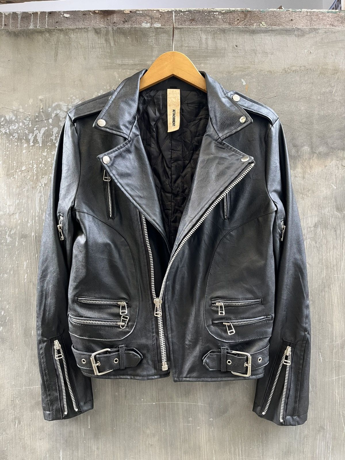 Kazuyuki Kumagai Attachment Attachment Leather biker Jacket Size US L / EU 52-54 / 3 - 1 Thumbnail