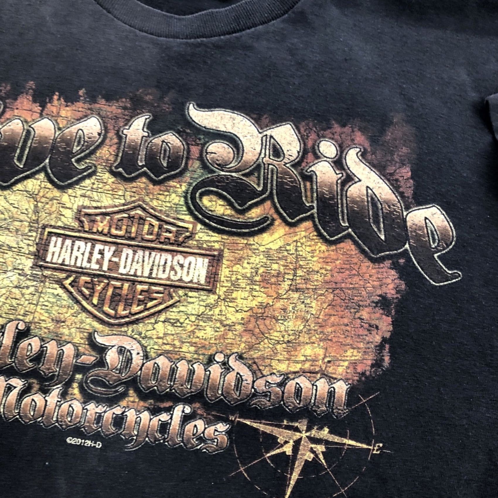 Harley Davidson VINTAGE Harley-Davidson Shirt XL Mens Black Short Sleeve Live To Ride Bowling Green KY 2012 Size US XL / EU 56 / 4 - 3 Thumbnail