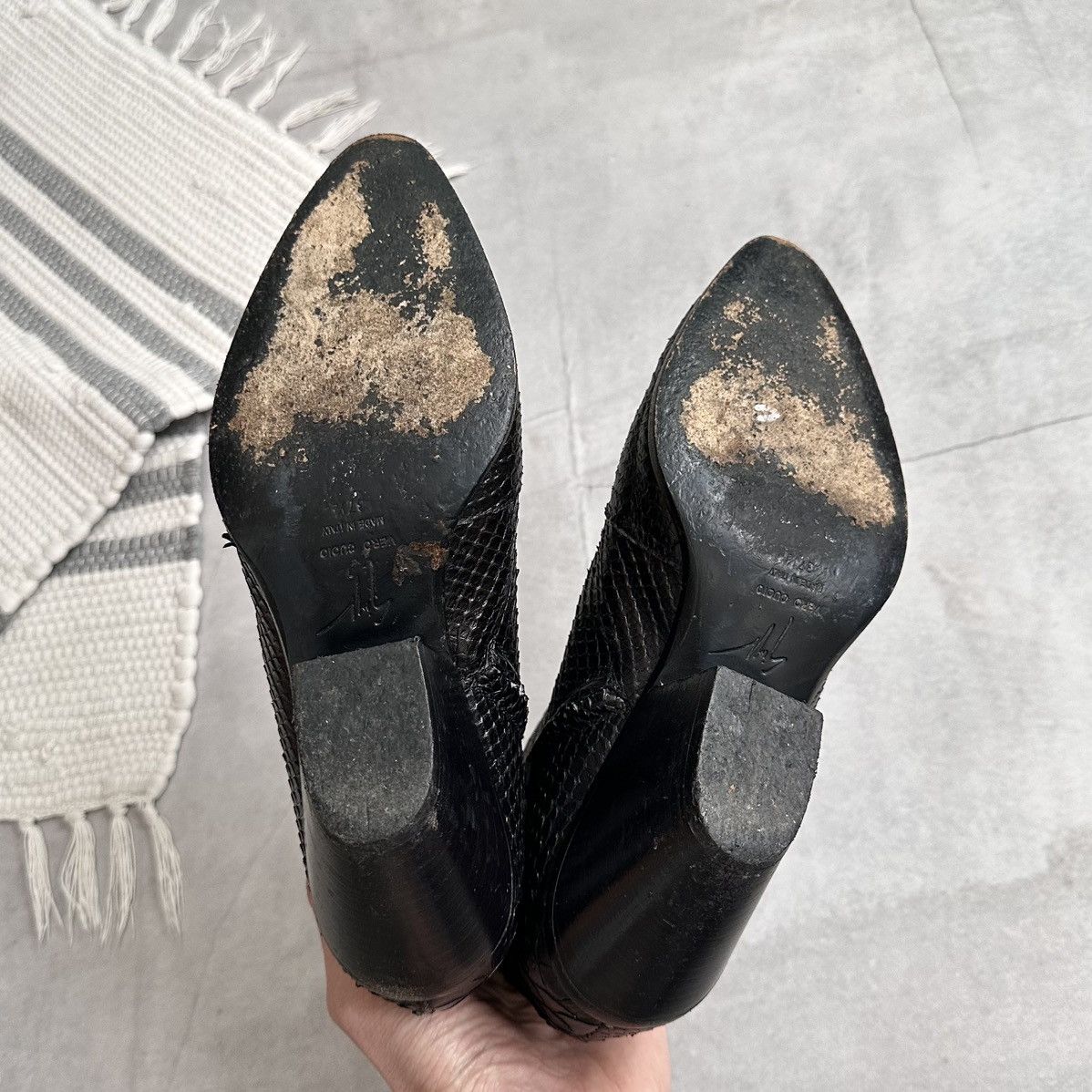 Hedi Slimane Giuseppe Zanotti Leather Ankle Boots Heel Saint Laurent Vibe Size US 7.5 / IT 37.5 - 8 Thumbnail