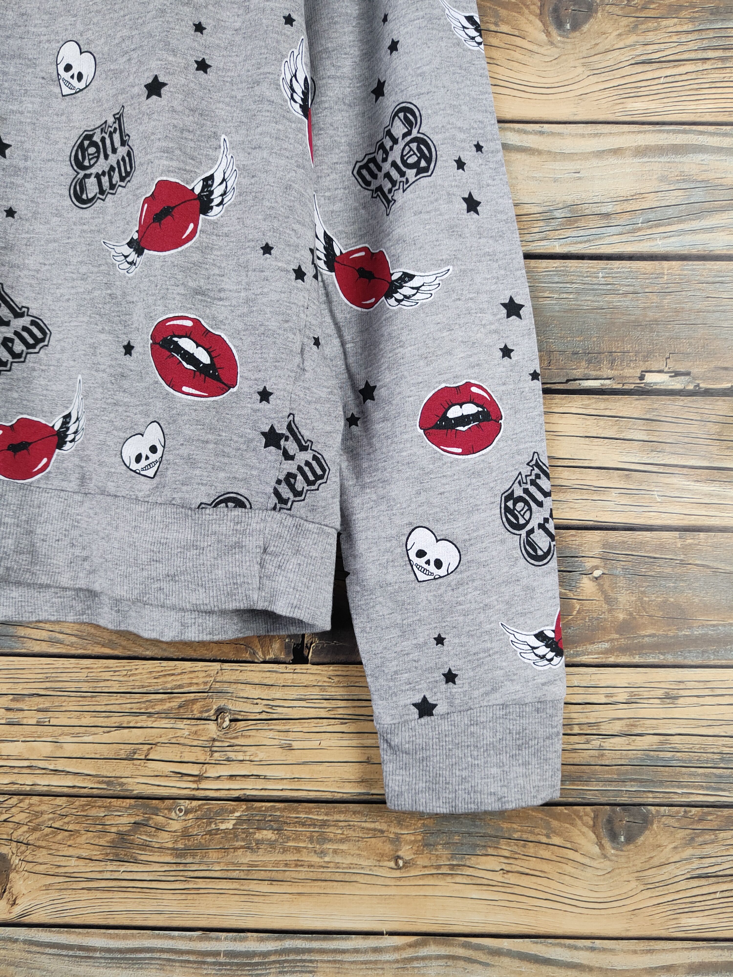 Japanese Brand DL Girl Crew Gray Sweatshirts #2482 Size L / US 10 / IT 46 - 7 Thumbnail
