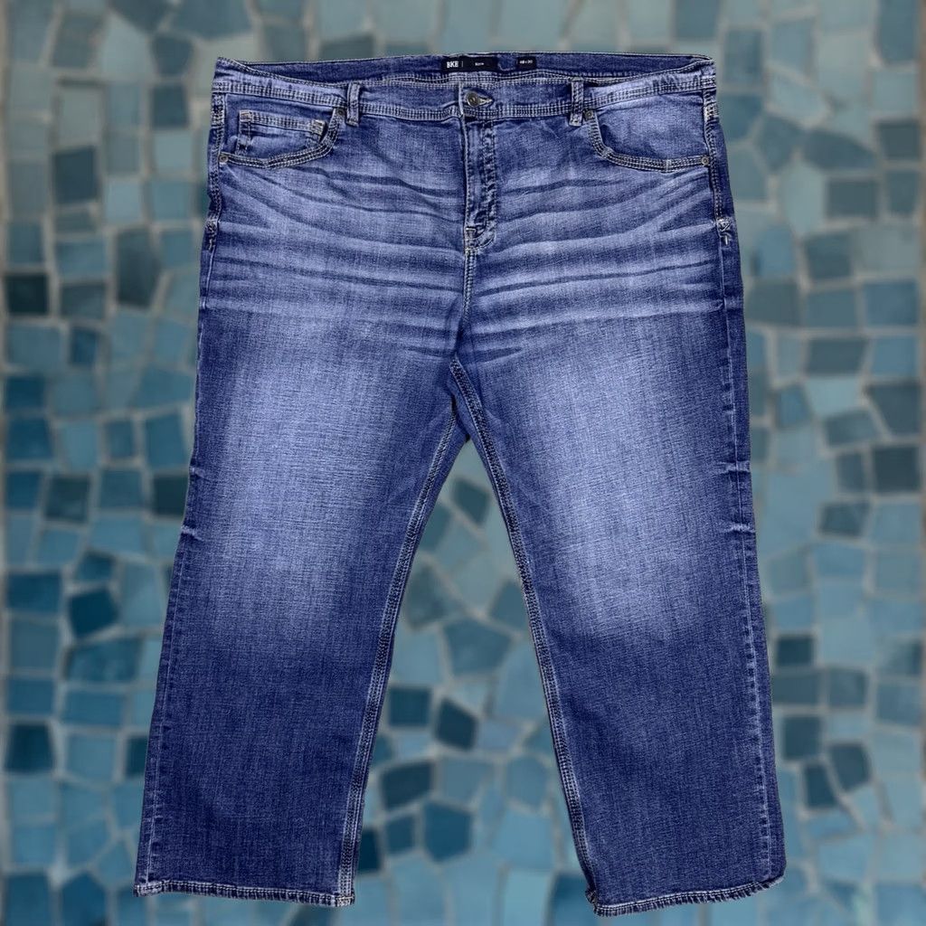 BKE BKE Jeans Mens 48x29 Seth Stretch Denim Bootcut Jeans Workwear Western Cowboy 5-Pocket Mens Regular Blue Denim Stretch Bootcut Size US 32 / EU 48 - 1 Thumbnail
